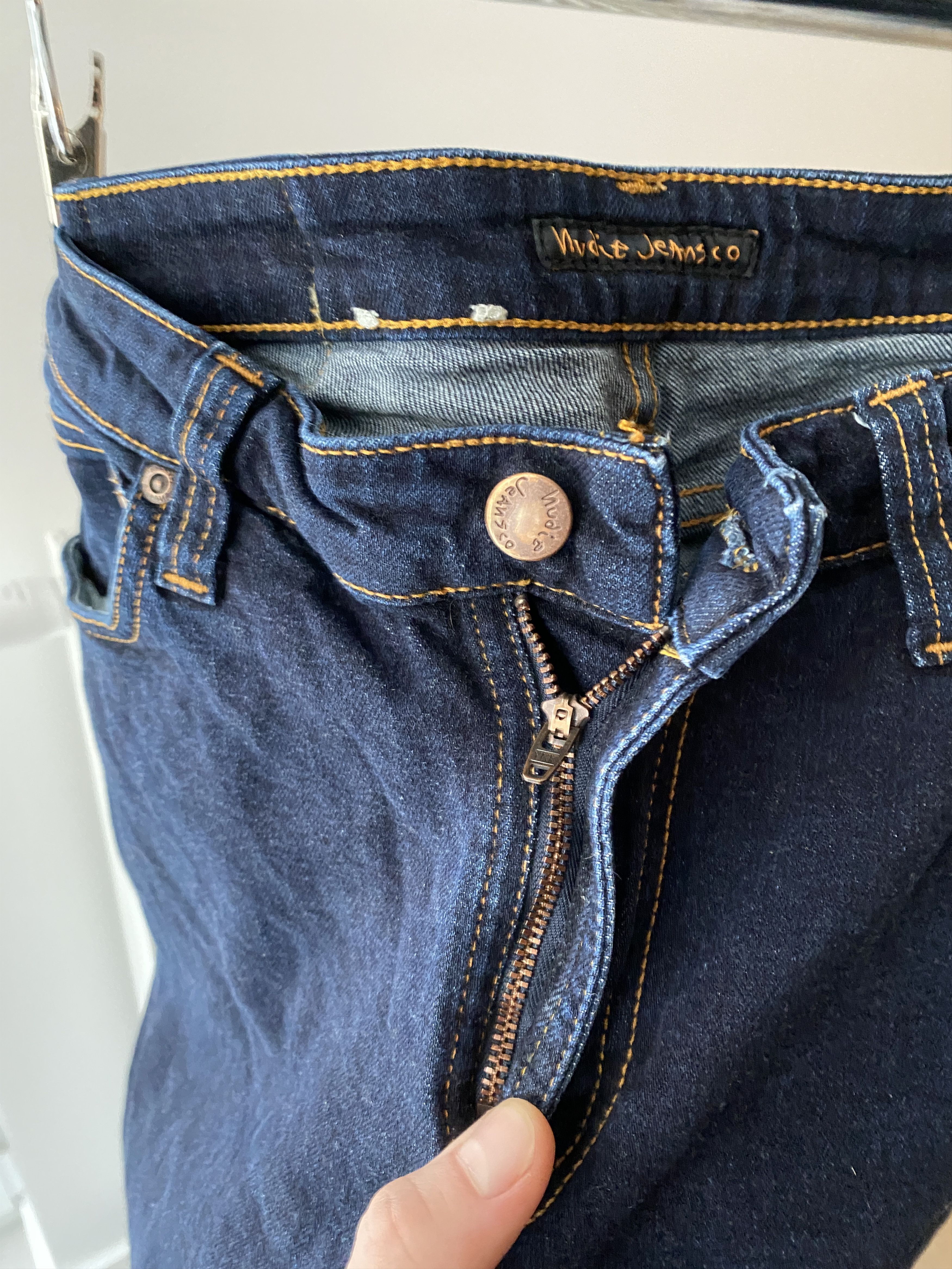 Denime × Nudie Jeans Nudie Jeans skinny Lin dry deep orange denim jeans s W32 L32 Size US 32 / EU 48 - 6 Thumbnail