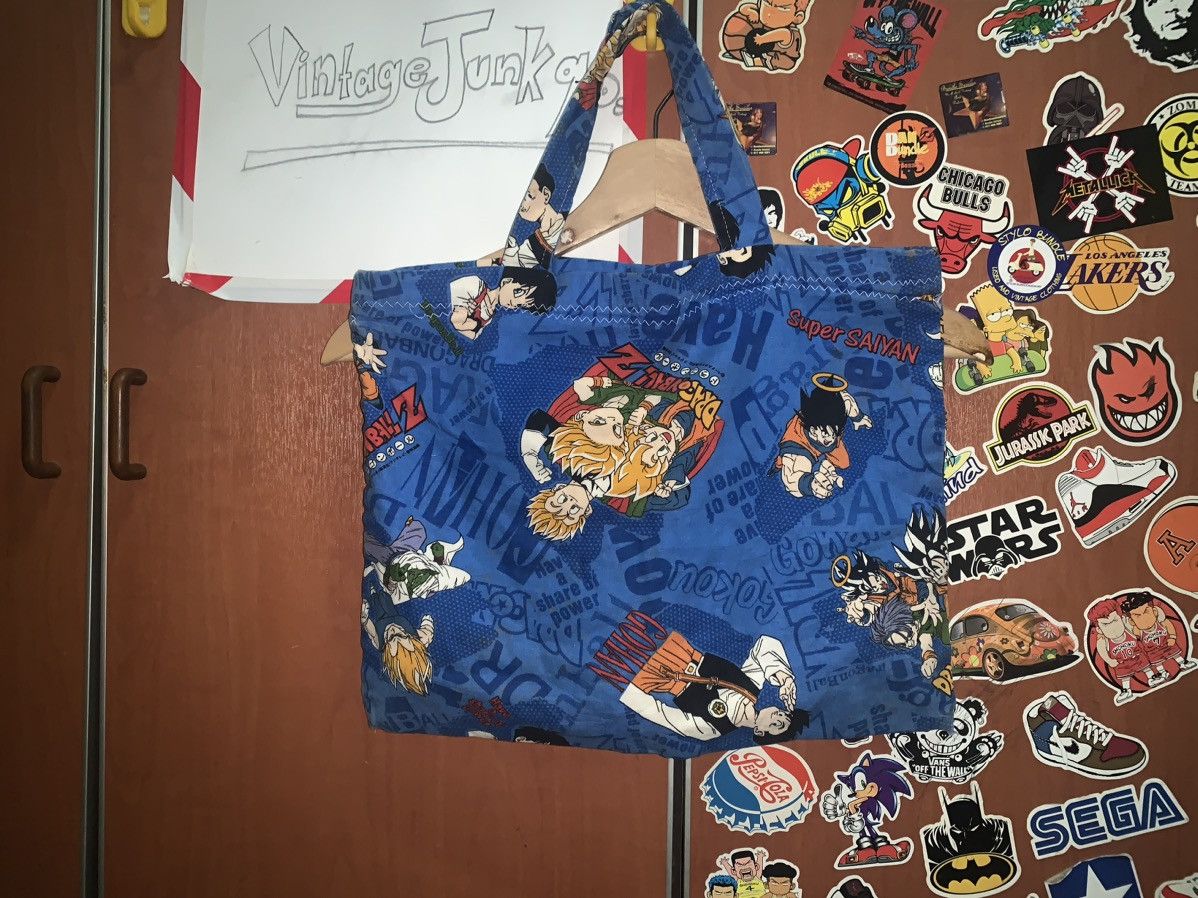 image of Cartoon Network x Nickelodeon Dragonball Totebag Rework in Blue, Men's