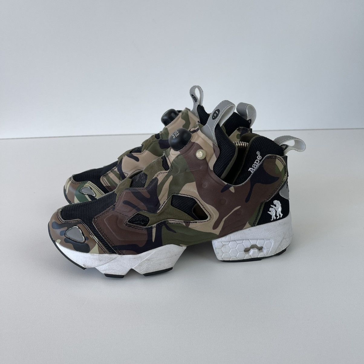 Bape × Reebok Reebok AAPE X Pump Fury Instapump Shoes Camo Bape V53879 Size US 7.5 / EU 40-41 - 2 Thumbnail