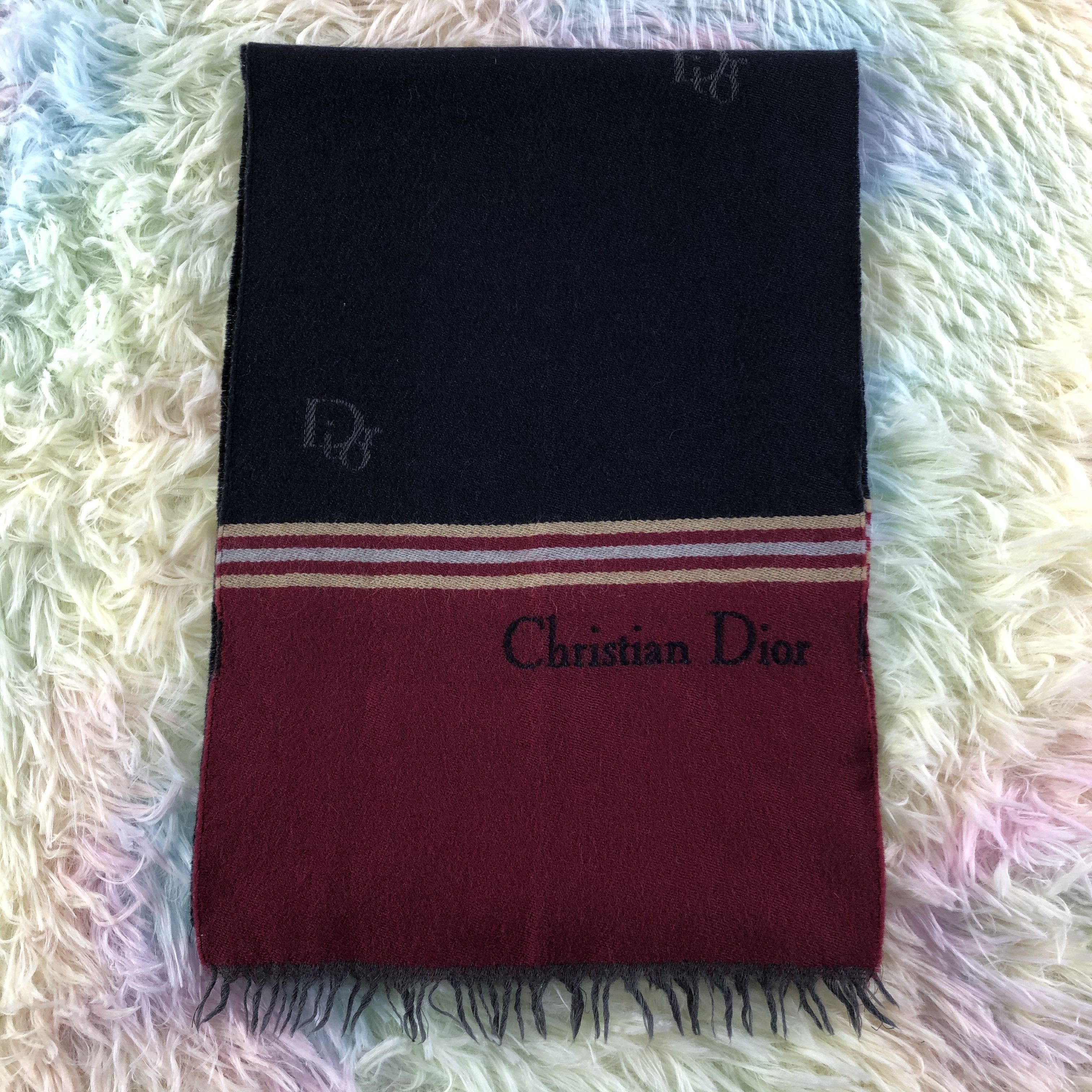 Vintage Christian Dior Monsieur Scarf / Muffler / Neckwear - KM385 Size ONE SIZE - 2 Thumbnail