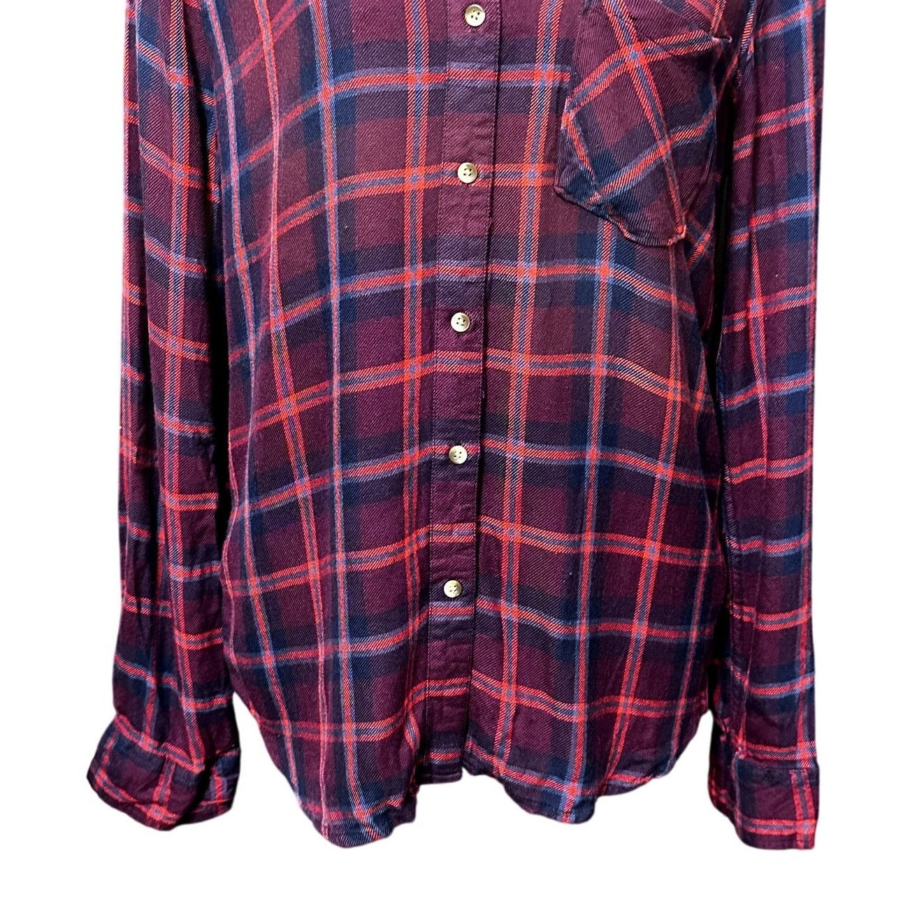 Aeropostale Aeropostale Long Sleeve Shirt Button Down Plaid Red Blue XL Size XL / US 12-14 / IT 48-50 - 4 Thumbnail