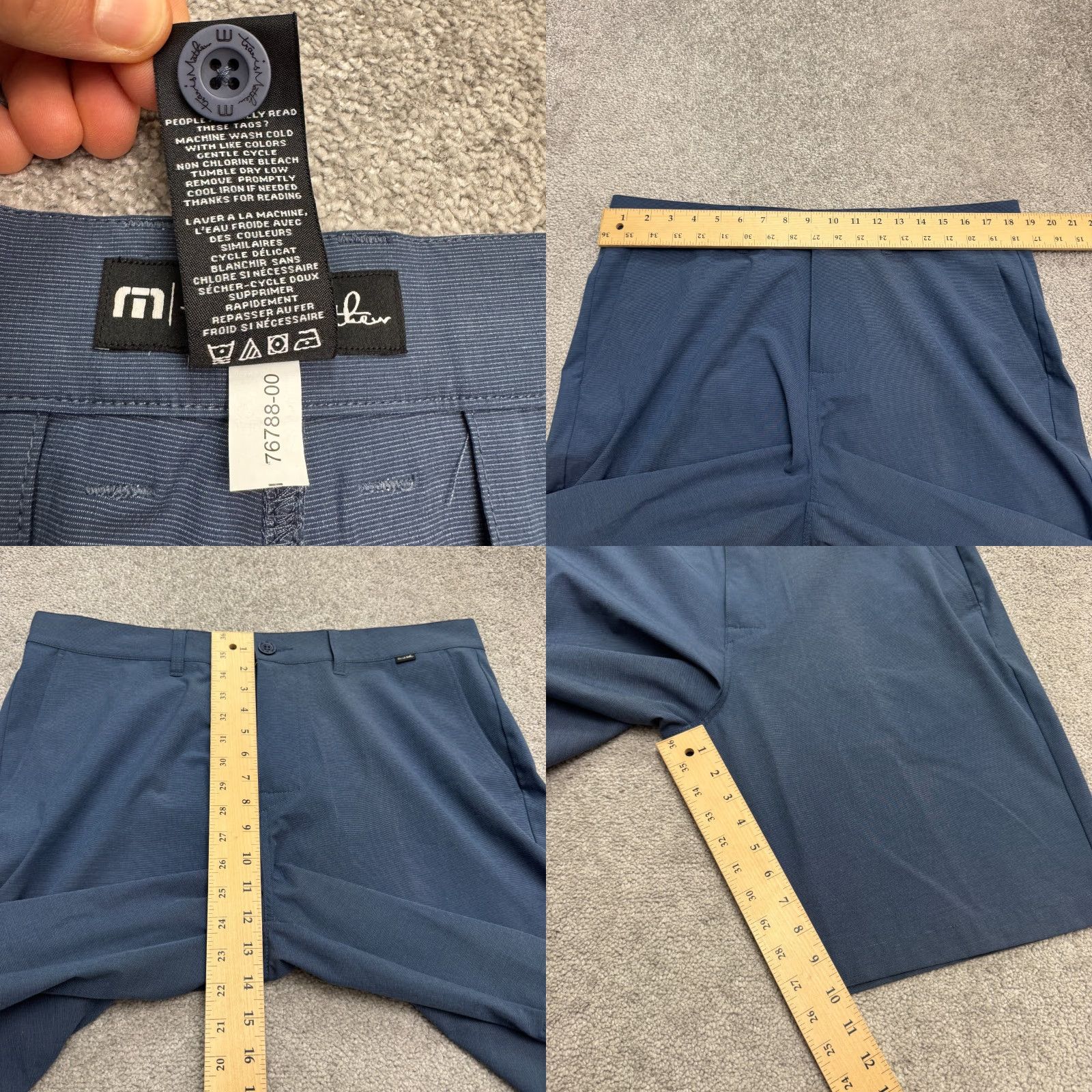 Levi's Travis Mathew Golf Chino Shorts Mens 36 Navy Blue Flat Front Classic Preppy Shirt? Size US 32 / EU 48 - 8 Thumbnail