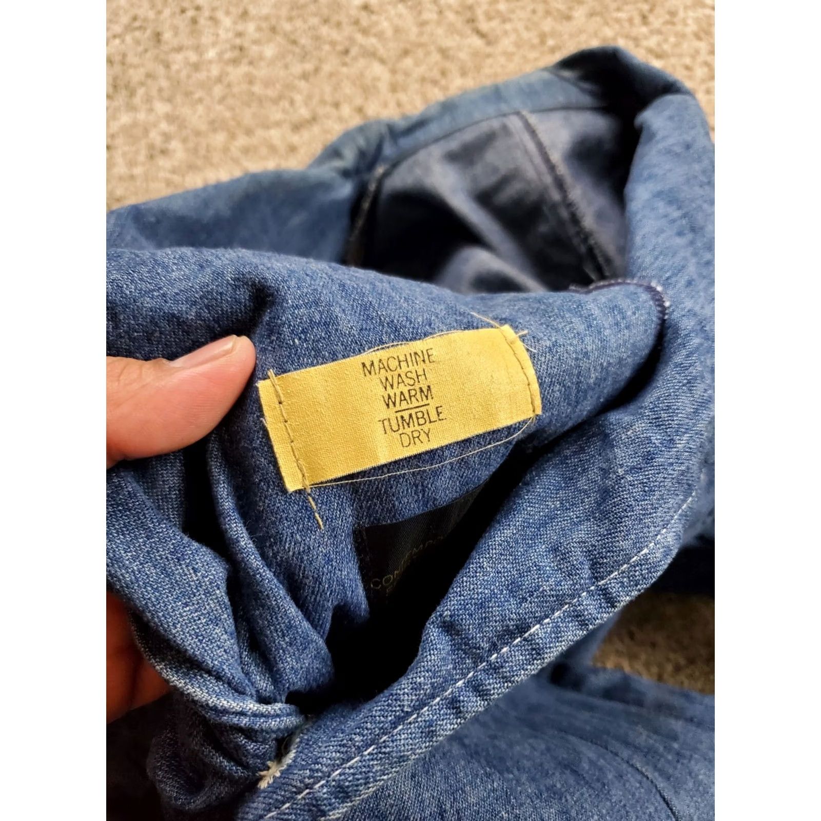 Sears VINTAGE Sears Denim Blazer Mens 36 Blue 2 Button Casual Western Workwear 70s Rockabilly Jacket Regular Length Size 36R - 6 Thumbnail