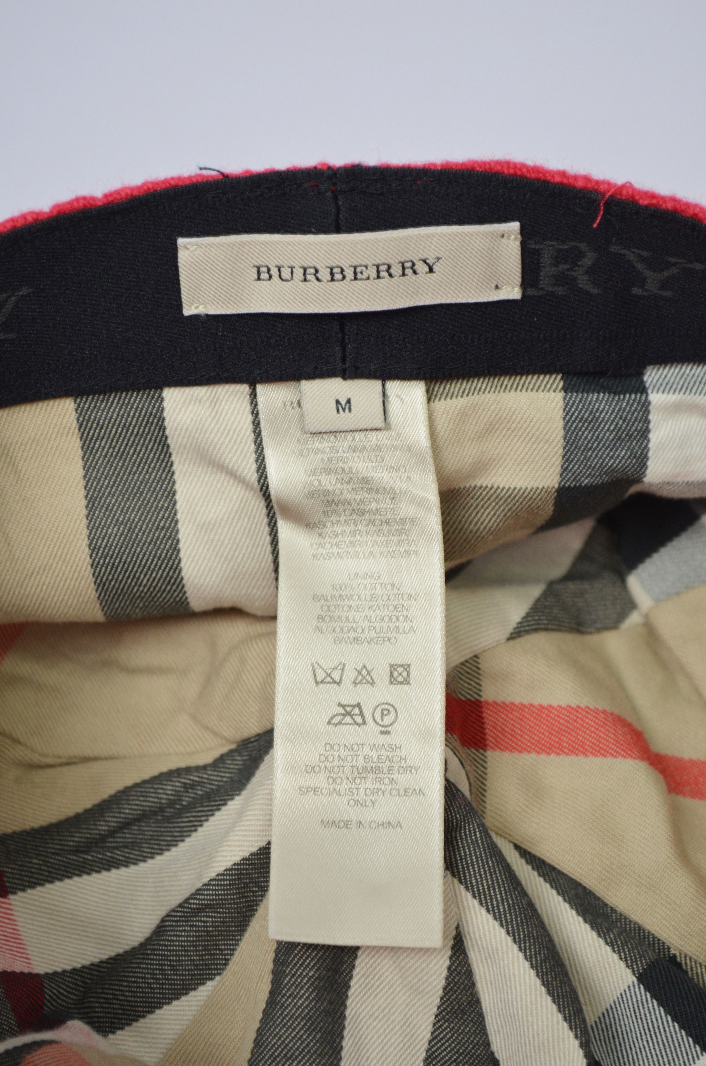 Burberry Womens Burberry Wool/Cashmere Pink/Red Beret Hat Size M Size ONE SIZE - 12 Thumbnail