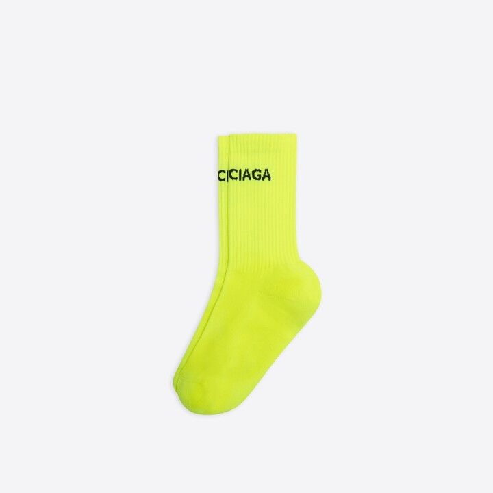Balenciaga o1tr1nto0525 Size: S / Tennis Socks in Fluo Yellow Size ONE SIZE - 2 Thumbnail