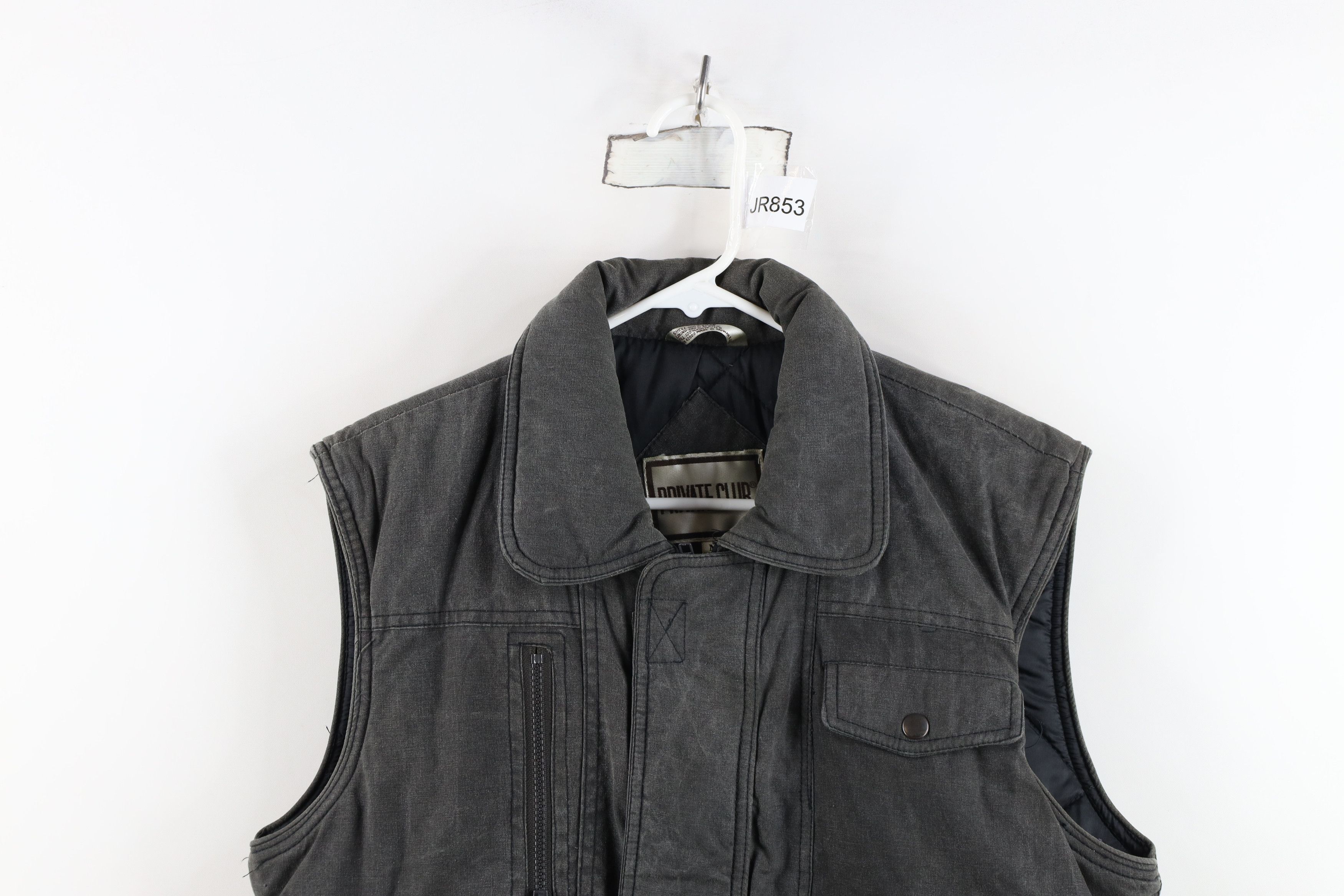 Vintage Vintage 90s Streetwear Stonewash Puffer Vest Jacket Black Size US M / EU 48-50 / 2 - 2 Thumbnail
