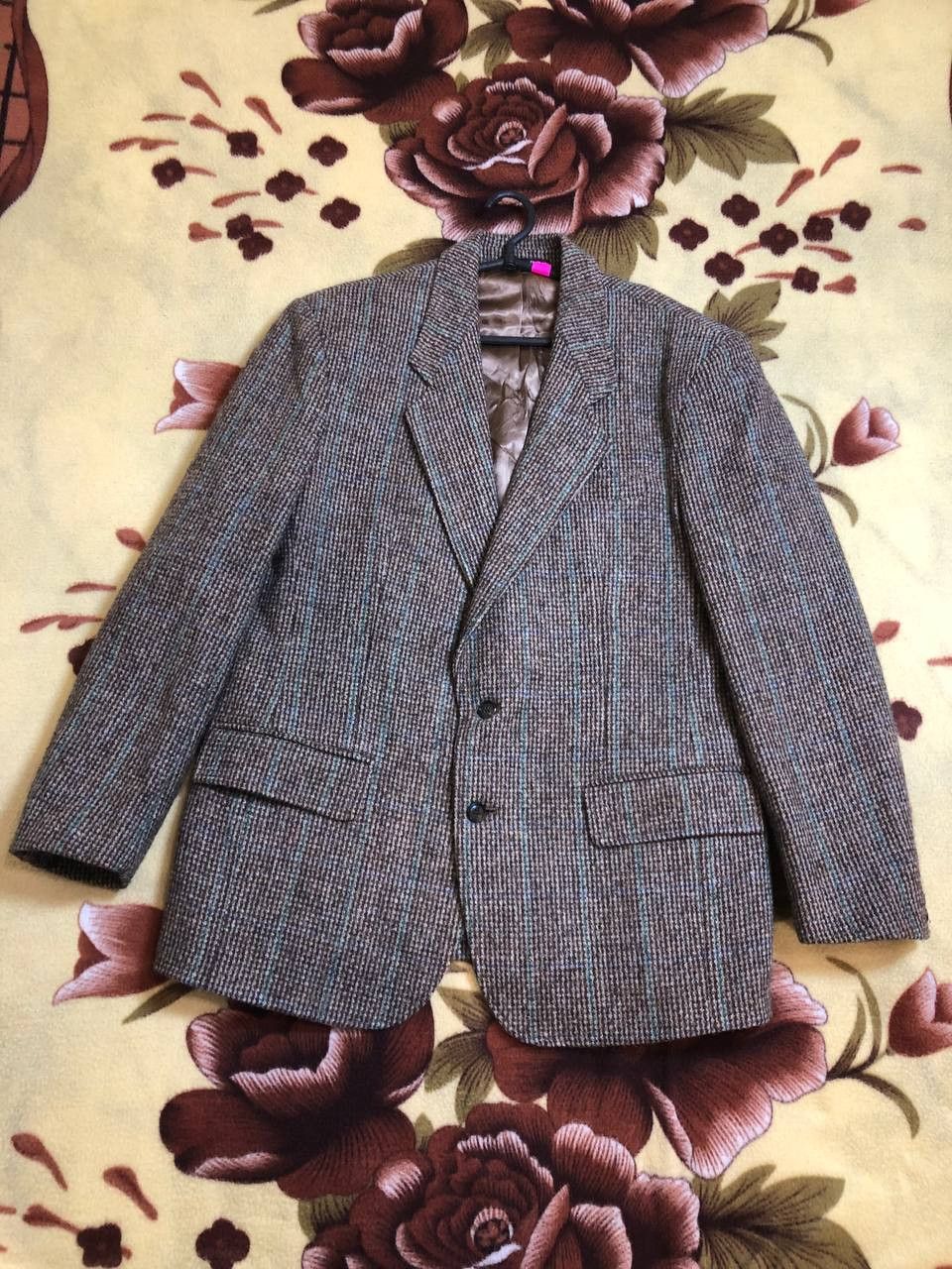 Harris Tweed Kingdum Meakers Piccadilly Harris Tweed Blazer Vintage 1960s Size US L / EU 52-54 / 3 - 1 Thumbnail