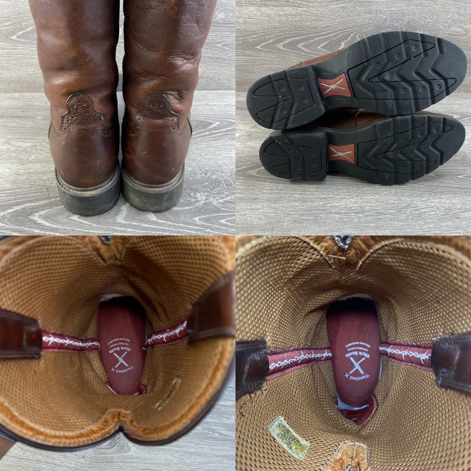 Twisted X Twisted X Mens 10 D Brown Leather Cowboy Boots Round Toe Western Work Boots Shirt Size US 10 / EU 43 - 8 Thumbnail
