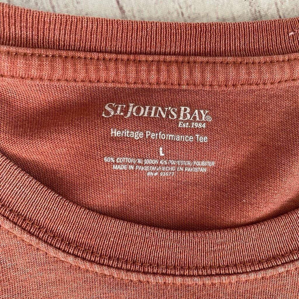 St. Johns Bay St John Bay men L heritage cotton blend short sleeve Crewnec Size US L / EU 52-54 / 3 - 6 Thumbnail