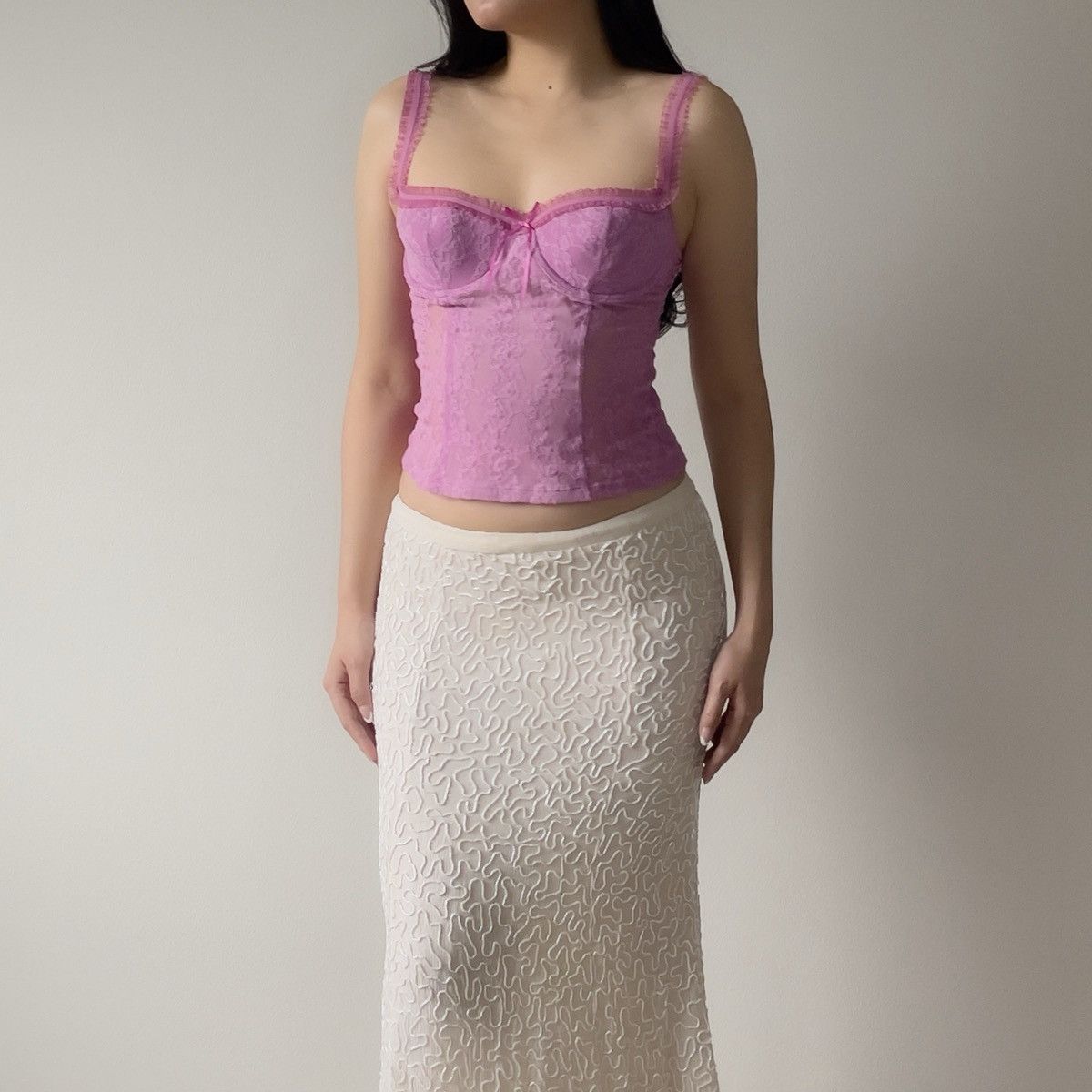 Victoria's Secret Victoria’s Secret Purple Floral Lace Bustier Top (S–M) Size M / US 6-8 / IT 42-44 - 1 Thumbnail