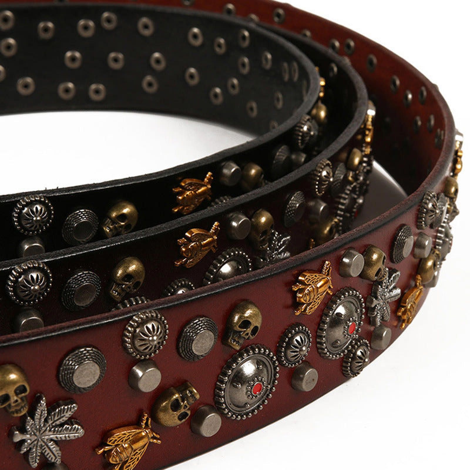 Leather Honey Bee Lock Genuine Leather Belt Size ONE SIZE - 5 Thumbnail