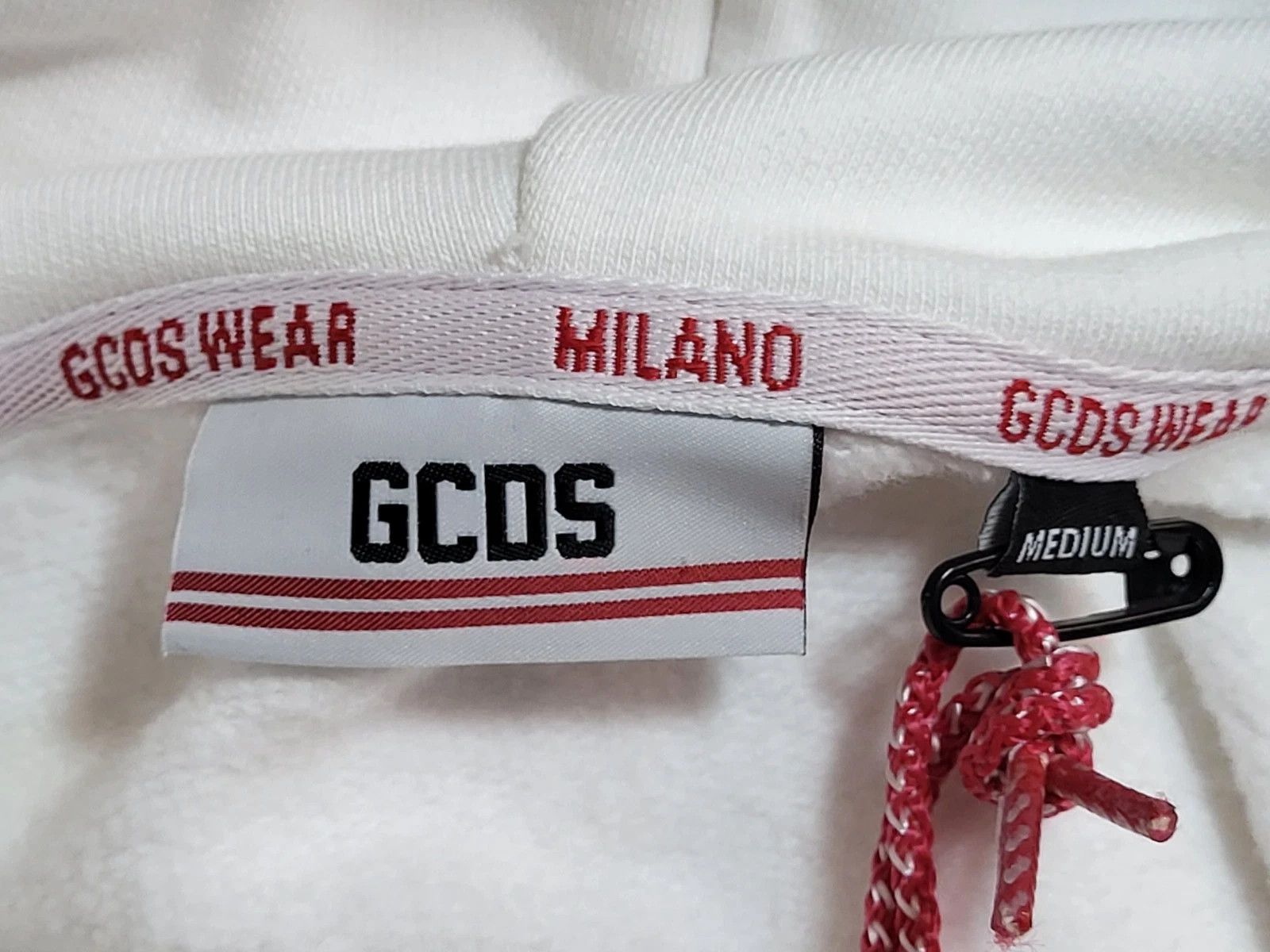 GCDS GCDS Wear Cropped White Heart Cotton Sweatshirt Hoodie Size M / US 6-8 / IT 42-44 - 18 Thumbnail
