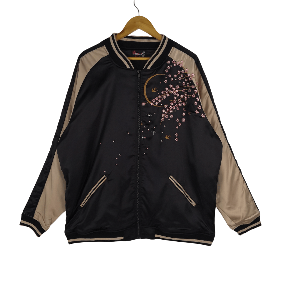Vintage Vintage Sukajan Geisha Jacket Embroidery Big Logo Art Size US XXL / EU 58 / 5 - 2 Thumbnail