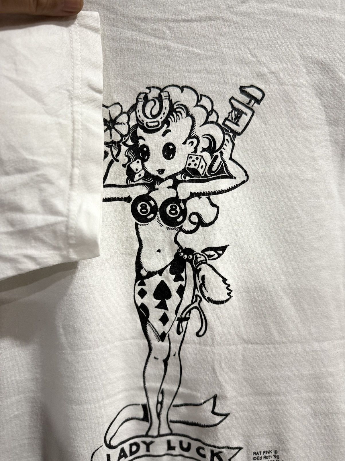 Girl Skateboards Vintage 90s Rat Fink Lady Luck 8 Ball Ed Roth Tee Size US L / EU 52-54 / 3 - 6 Thumbnail