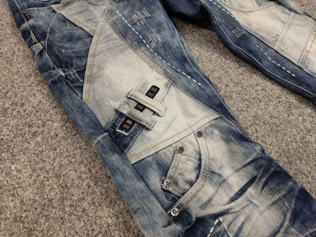 Japanese Brand × Vintage Vintage Japan Ross Carra Cargo Faded Denim Jeans Y2K Style Size US 30 / EU 46 - 10 Thumbnail