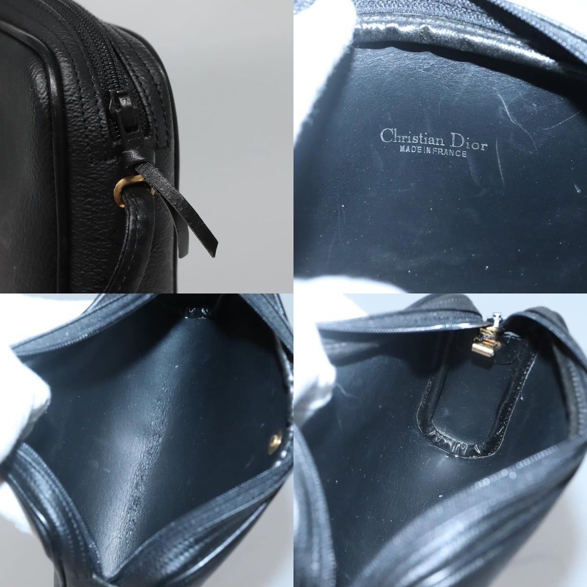 Dior DIOR Honeycomb Canvas Shoulder Bag Pvc Black Gold Size ONE SIZE - 11 Thumbnail