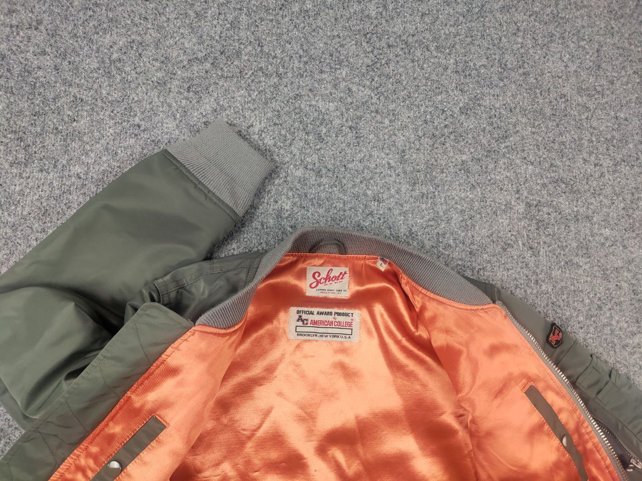 Schott Schott NYC Vintage American College Bomber Jacket Military Size L / US 10 / IT 46 - 13 Thumbnail