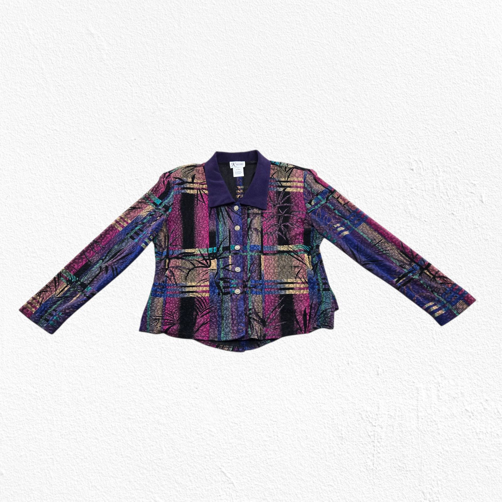 Vintage Vintage Purple Jacquard Dress Set Jacket Set Size 12 Size XL / US 12-14 / IT 48-50 - 9 Thumbnail