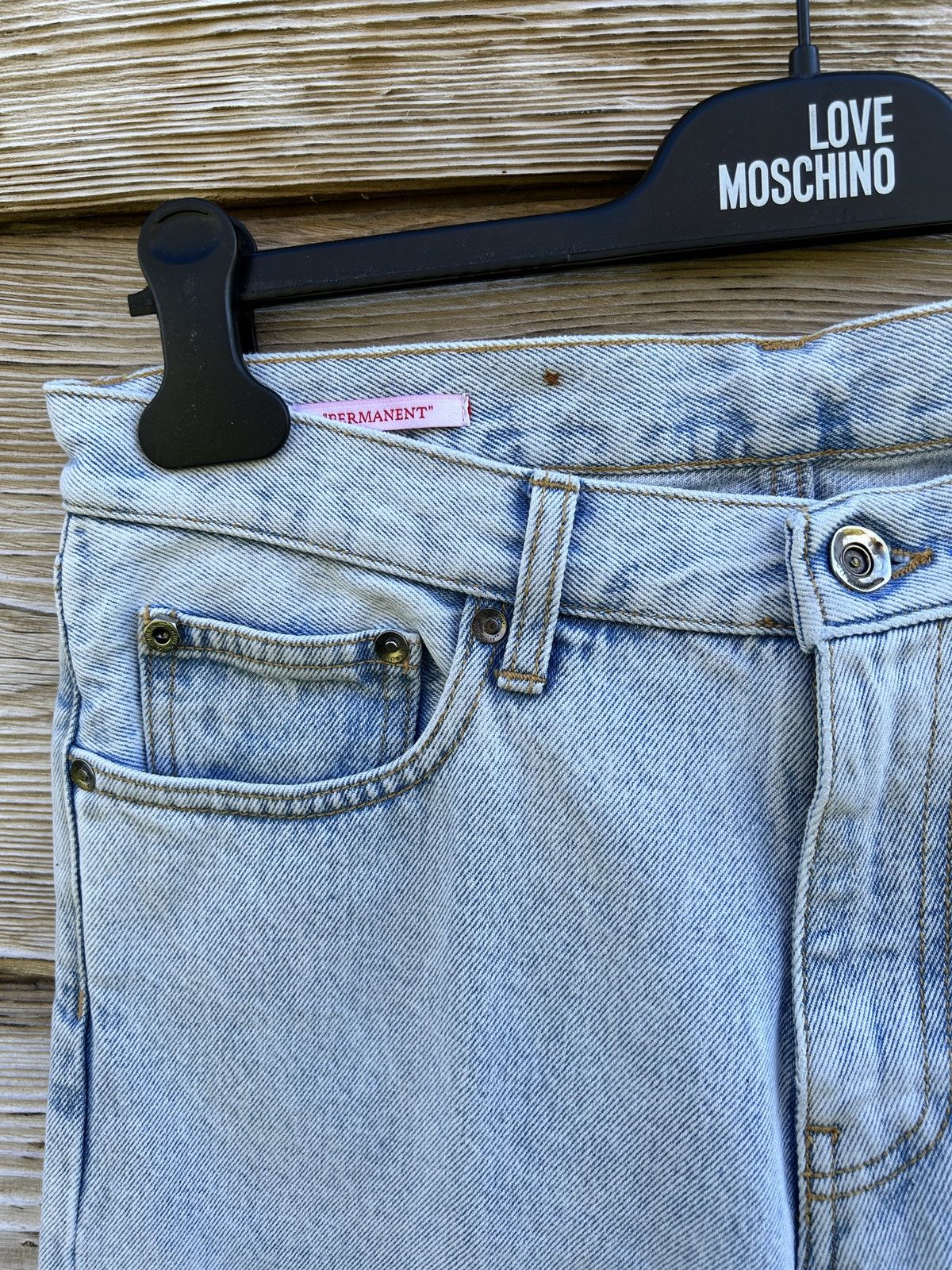 Off-White Off White FW22 Blue Diagonal Tab Print Slim Denim Jeans 29 Size US 29 - 5 Thumbnail