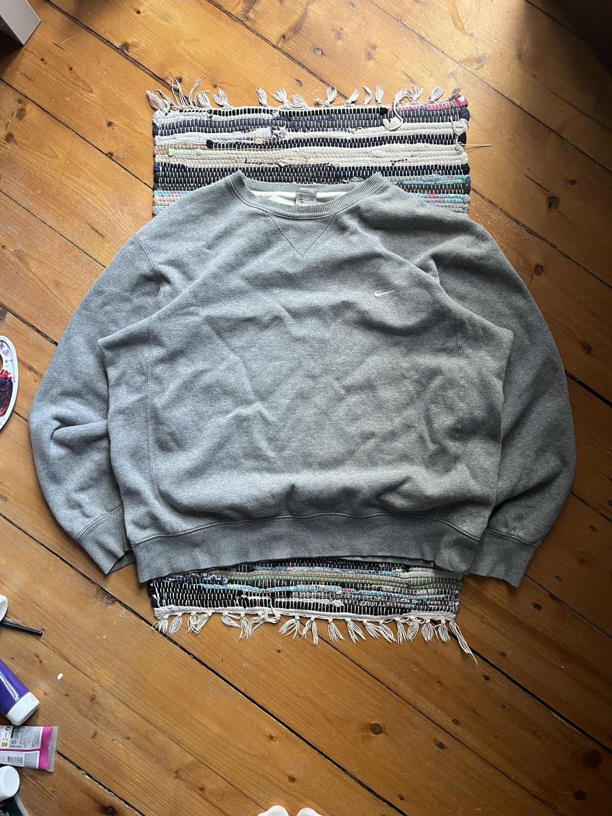 Nike × Vintage Vintage Nike 90s Small logo crewneck longsleeve Size US XL / EU 56 / 4 - 2 Thumbnail