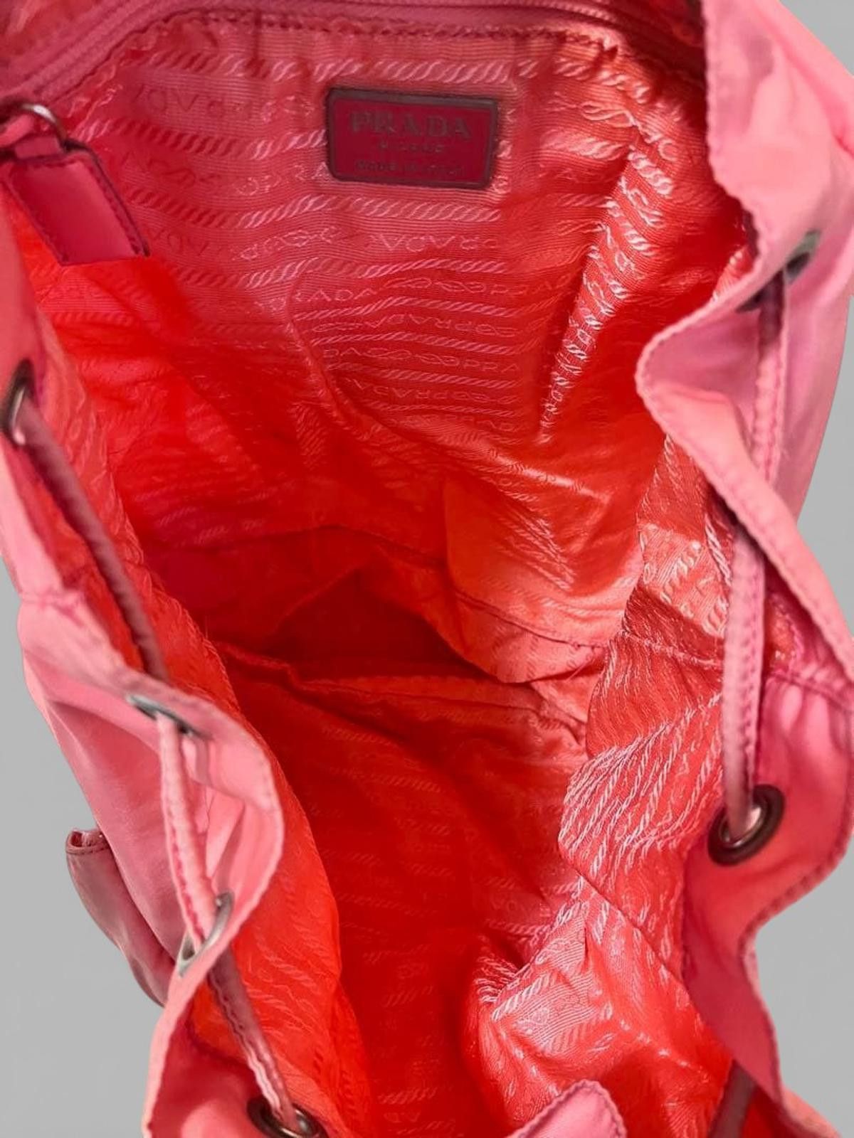 Prada Prada - Pink Nylon Backpack Buckle Detail Size ONE SIZE - 8 Thumbnail