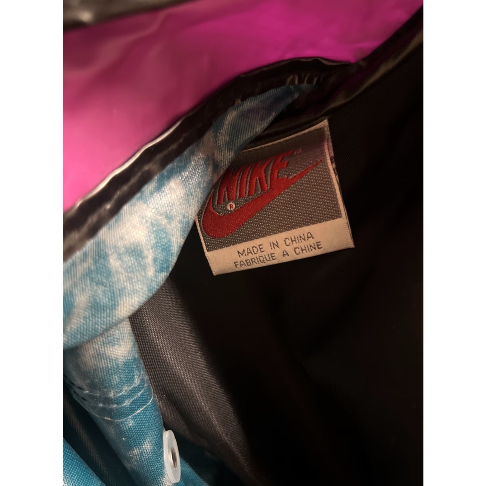 Nike VINTAGE Nike Flight Duffle Gym Bag Men Teal Purple Gray Tag Nylon Bag Size ONE SIZE - 5 Thumbnail