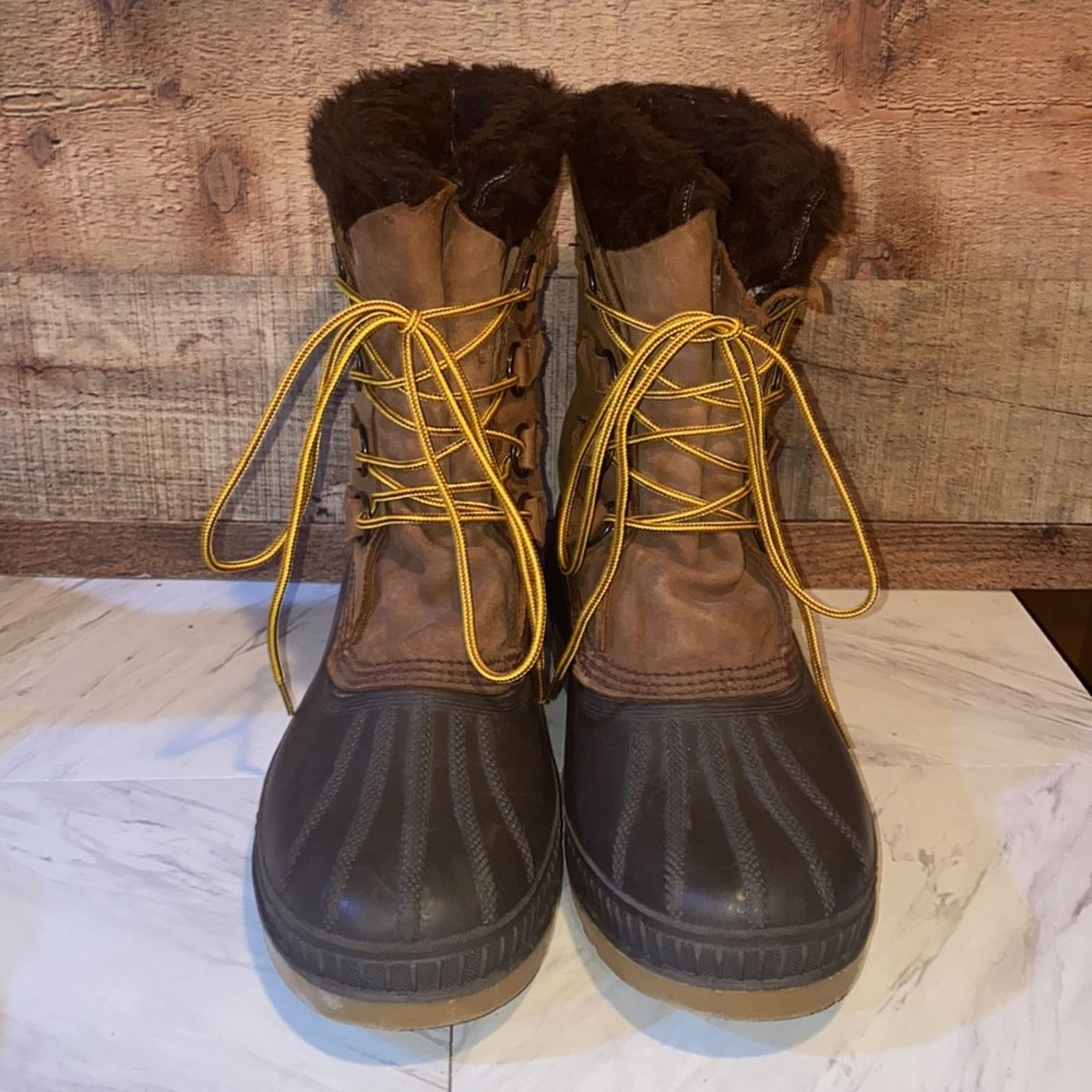 SOREL Sorel Badger Men's Leather Wool Winter Snow Boots Size 10 Size US 10 / EU 43 - 4 Thumbnail