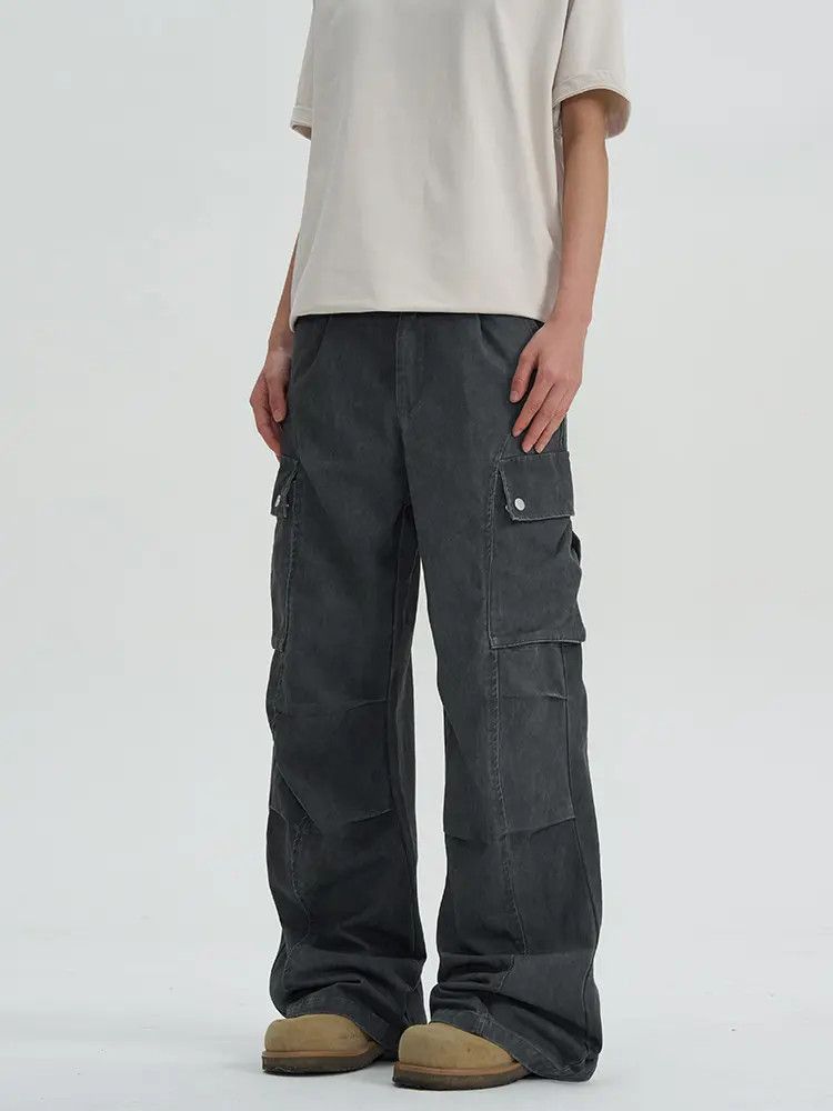 Japanese Brand × Jean Gray Cargo Denim Jeans Size US 34 / EU 50 - 5 Thumbnail