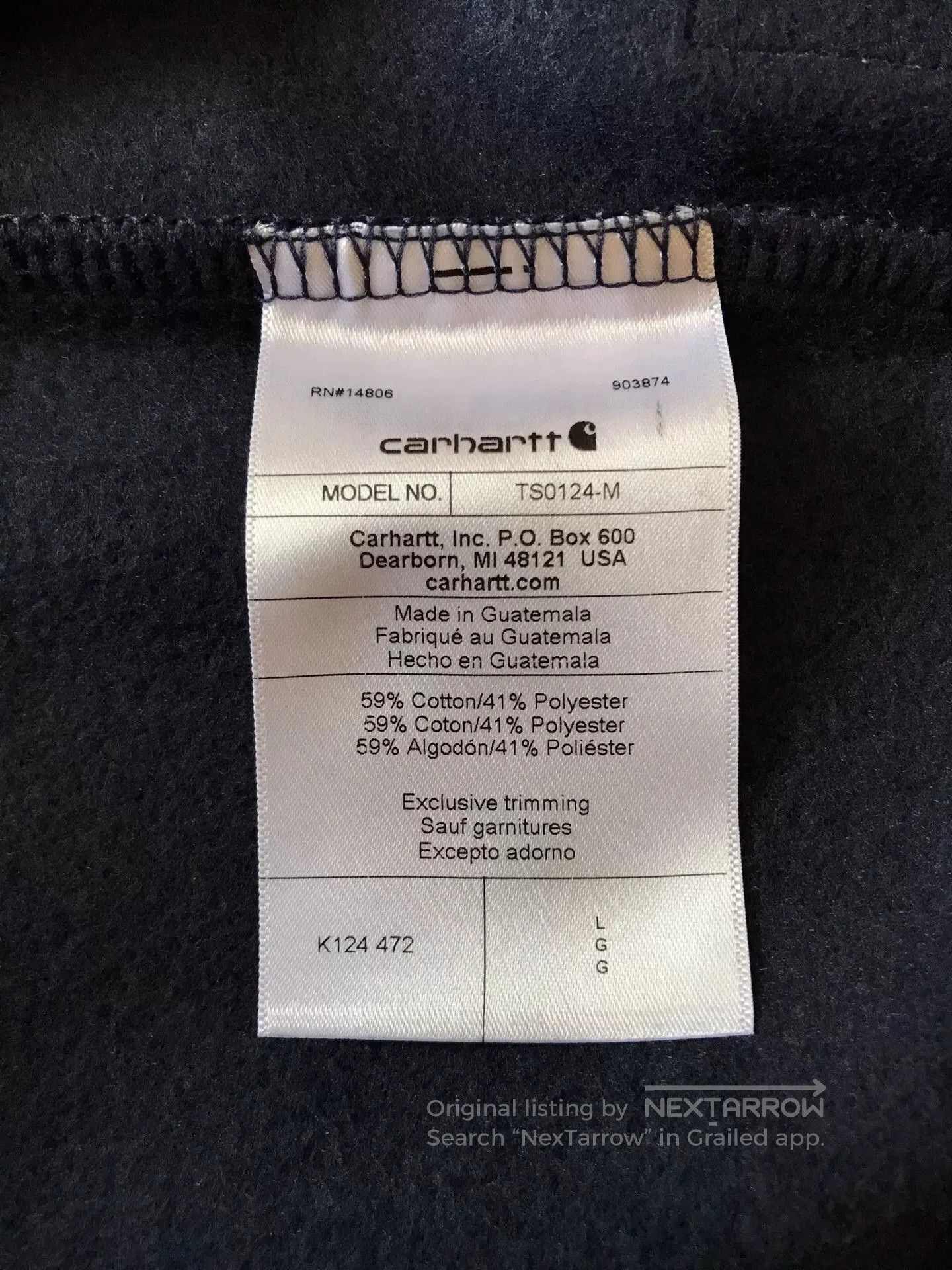 Carhartt Carhartt K124 472 Crewneck Sweatshirt. Size US L / EU 52-54 / 3 - 8 Thumbnail