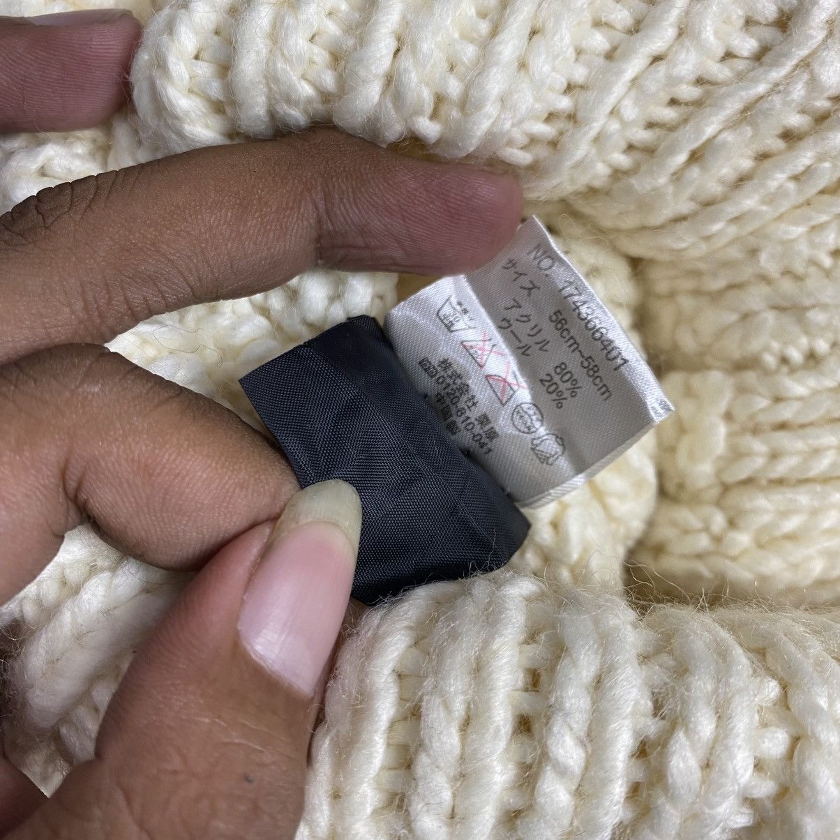 Japanese Brand × Vintage 2000s y2k Japanese knitted Pom beanie hats by glared Size ONE SIZE - 7 Thumbnail