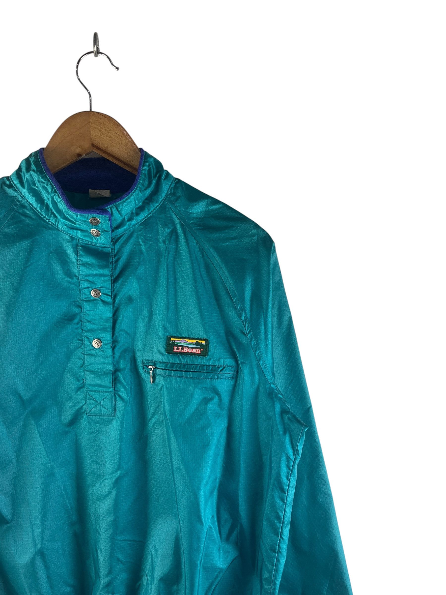 L.L. Bean Vintage L.L.Bean Teal Cobalt Pullover Anorak Jacket Size US M / EU 48-50 / 2 - 9 Thumbnail