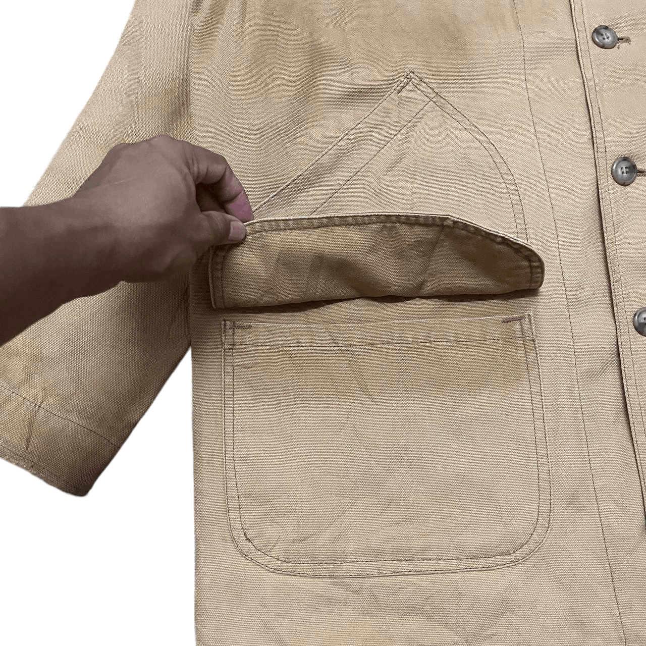 Japanese Brand Vintage Heavy Duty Garment Hunting Duck Canvas Jacket Size US L / EU 52-54 / 3 - 3 Thumbnail