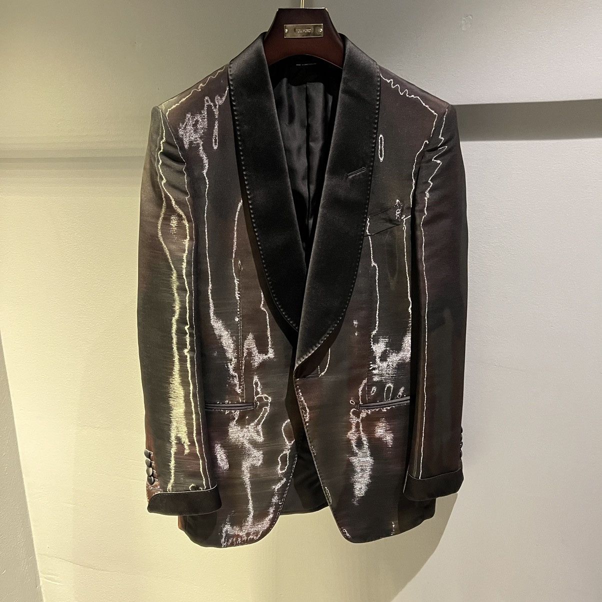 image of Tom Ford Embellished Blazer In Small in Black, Men's