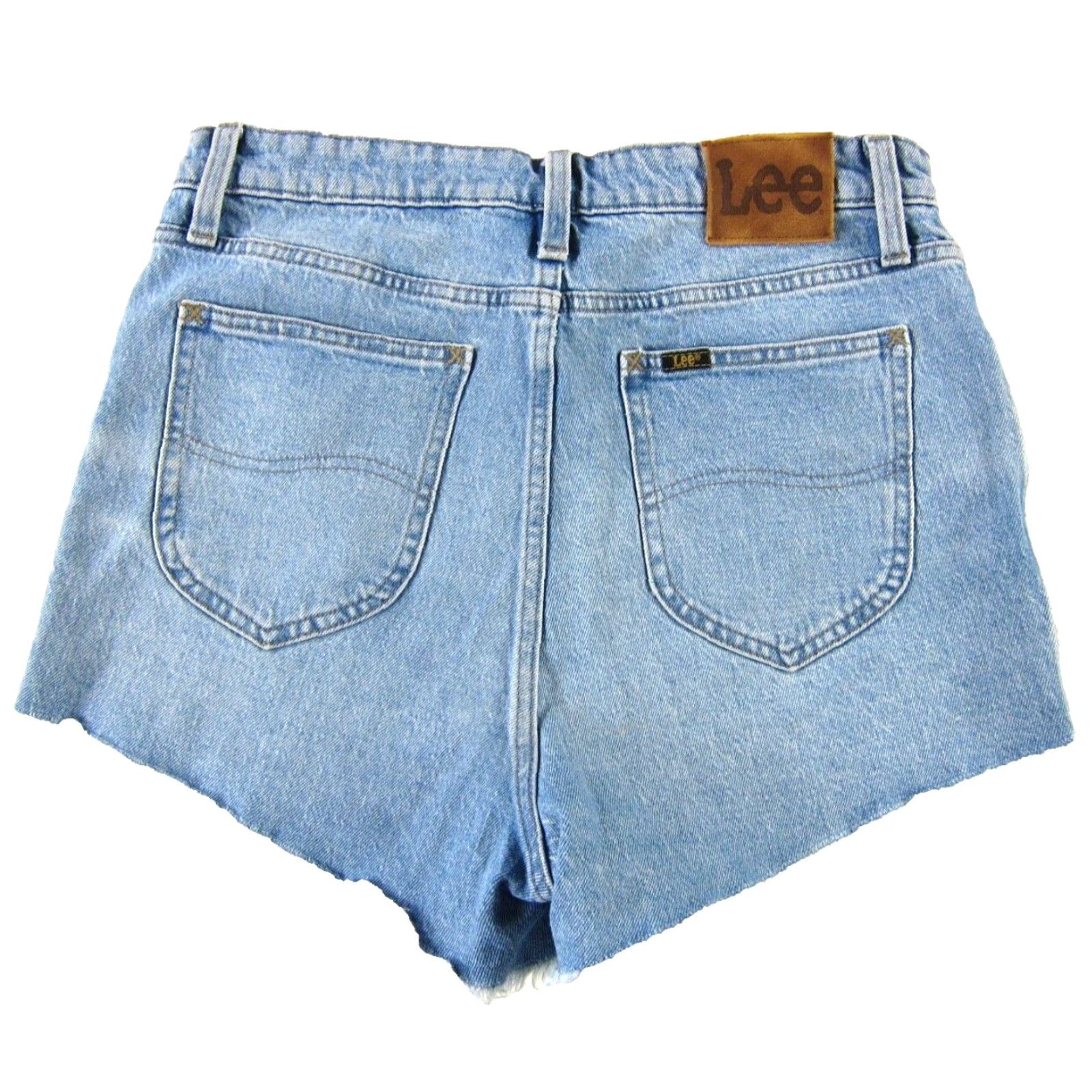 Lee Lee Cotton Light Wash Blue Stretch Denim High Rise Cut Off Jean Short Woman 30 Size 30" / US 8 / IT 44 - 2 Thumbnail