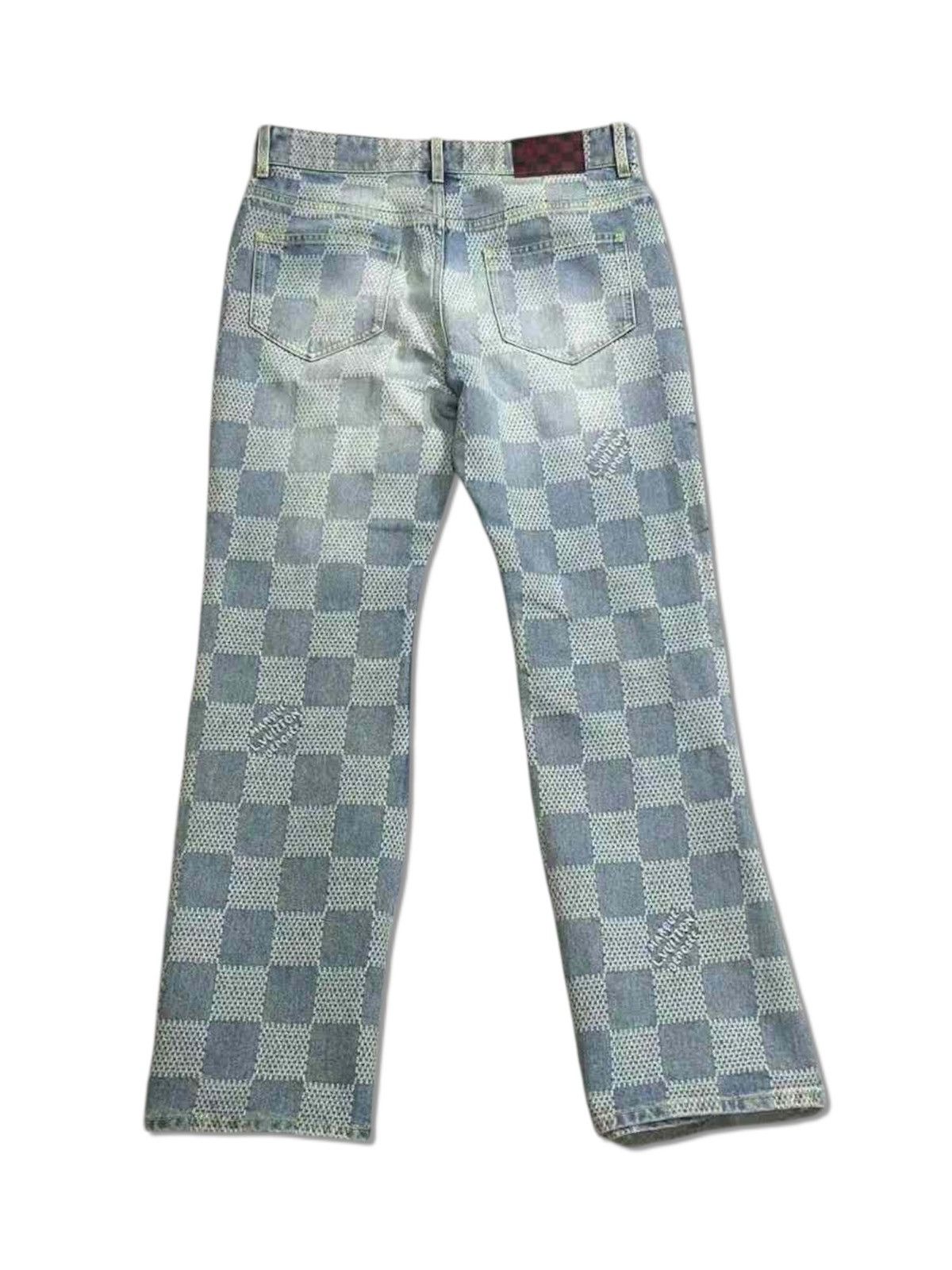 Louis Vuitton Louis Vuitton 33 Damier Flared Washed Denim Jenas Size US 33 - 2 Thumbnail