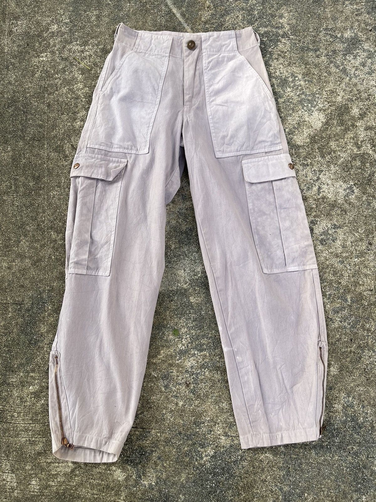 Jean Paul Gaultier Public Cargo Pants Rose Pink Riri Zippers