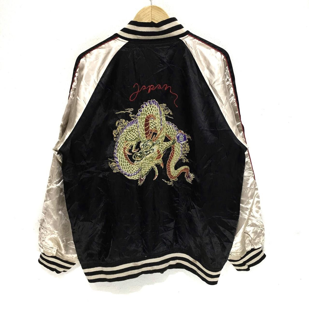 Vintage Vintage Sukajan Jacket JAPANESE TRADITIONAL Dragon Ryu Size L / US 10 / IT 46 - 1 Thumbnail