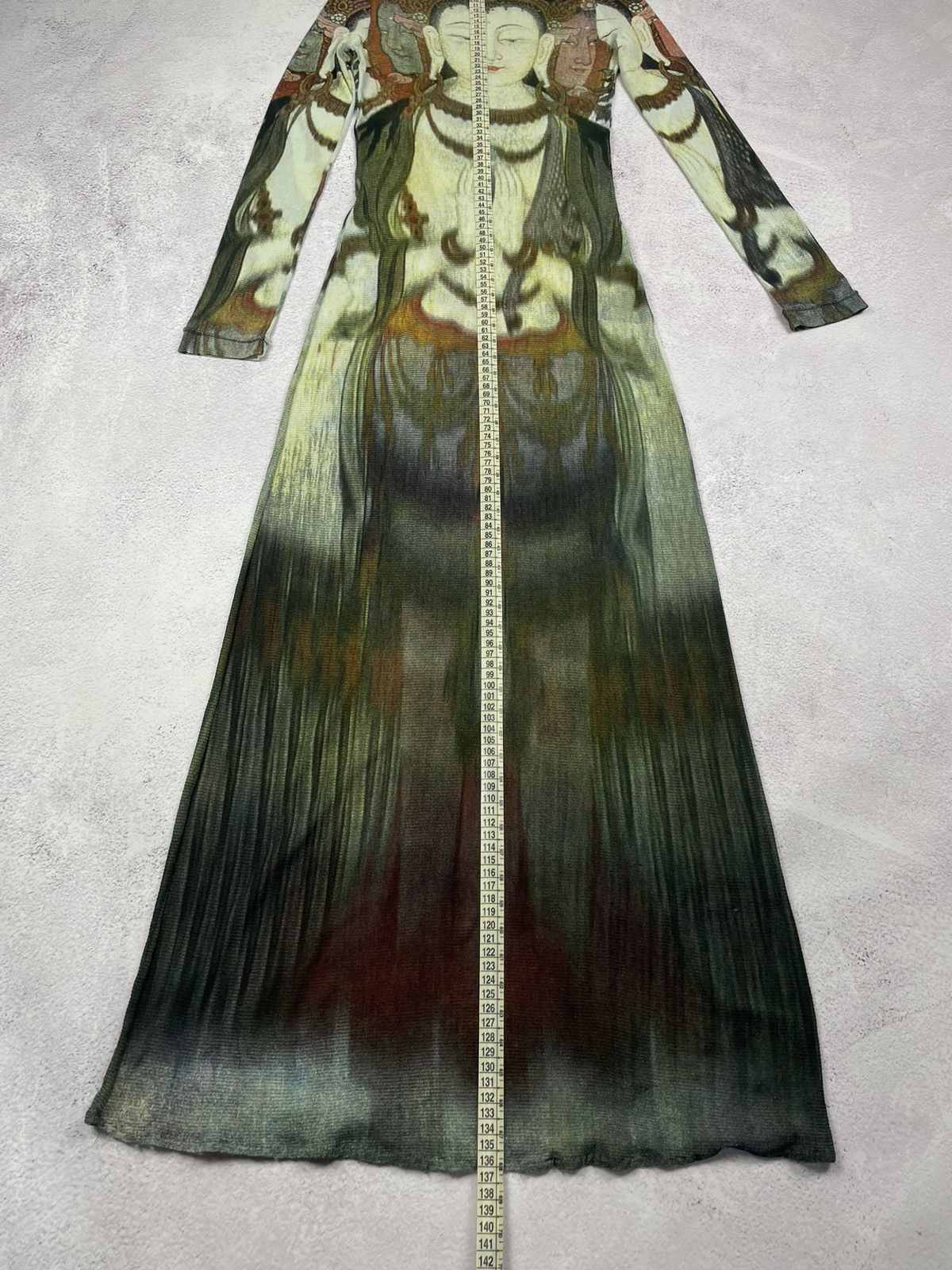 Vivienne Tam Vivienne Tam Floor Length 1997 Long Sleeve Mesh Buddha Dress Size XS / US 0-2 / IT 36-38 - 23 Thumbnail