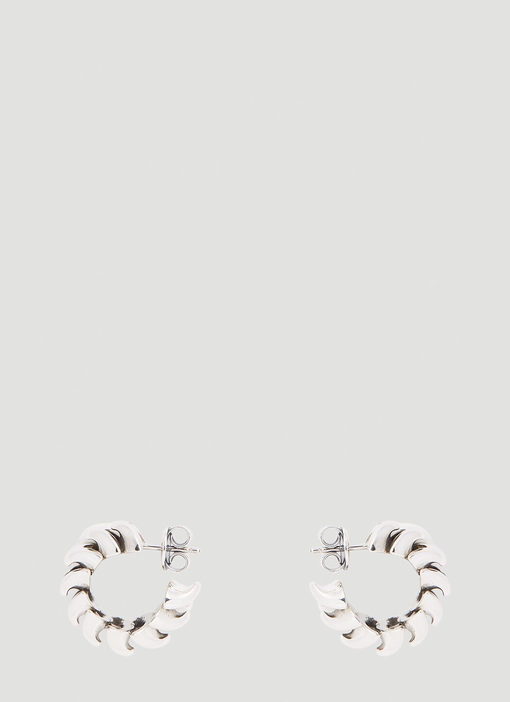Bottega Veneta o1n1vont1124 Size: OS / Pleat Earrings in Silver Size ONE SIZE - 1 Thumbnail
