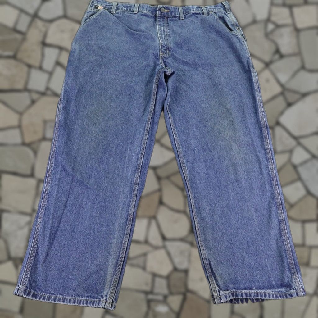 Carhartt VINTAGE Carhartt Cotton Denim Jeans Mens 44X30 Regular Fit Straight Flare-Resistant Workwear Blue Size US 42 / EU 58 - 1 Thumbnail
