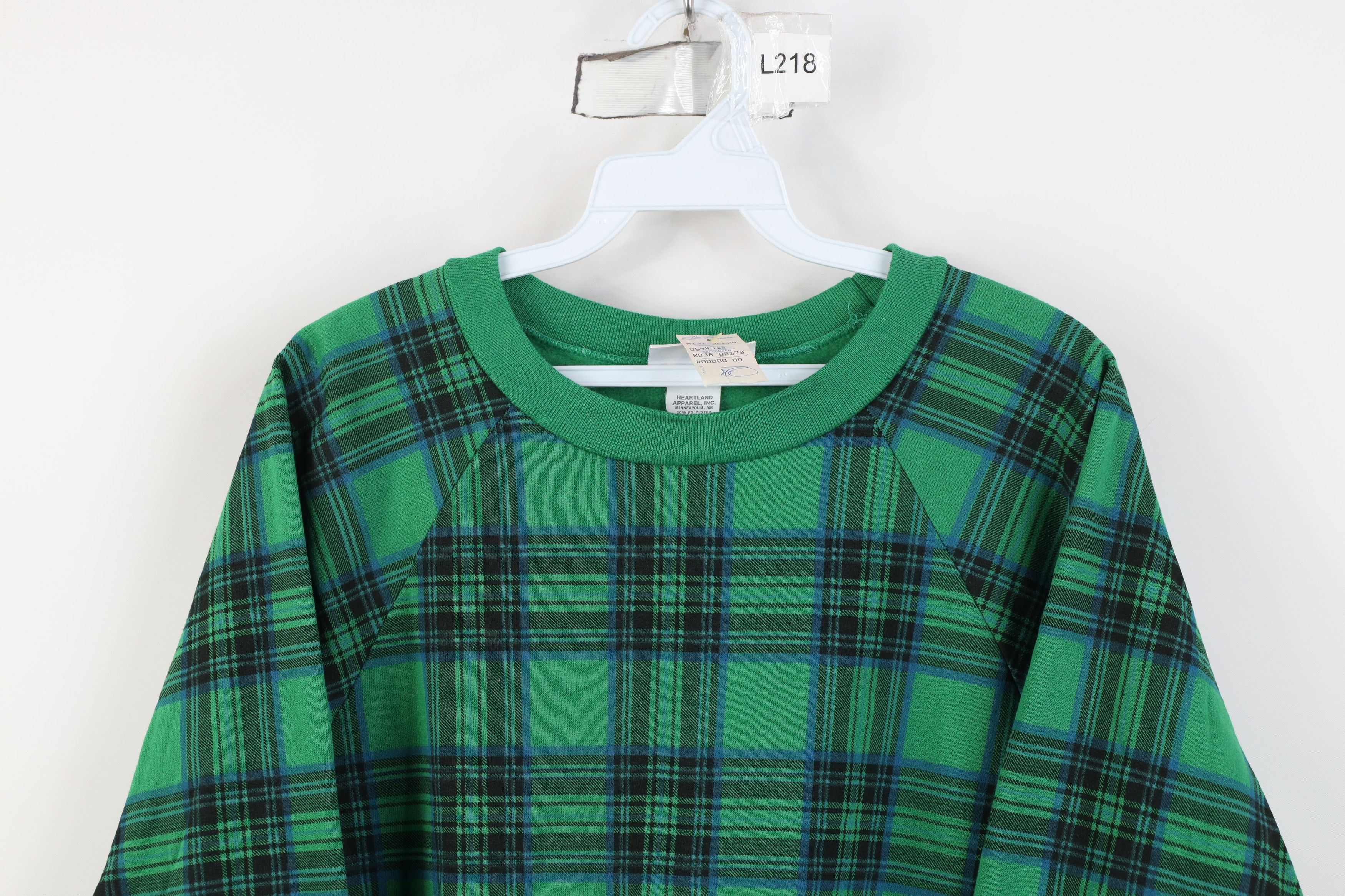 Vintage Deadstock Vintage 90s Streetwear Crewneck Sweatshirt Plaid Size M / US 6-8 / IT 42-44 - 2 Thumbnail