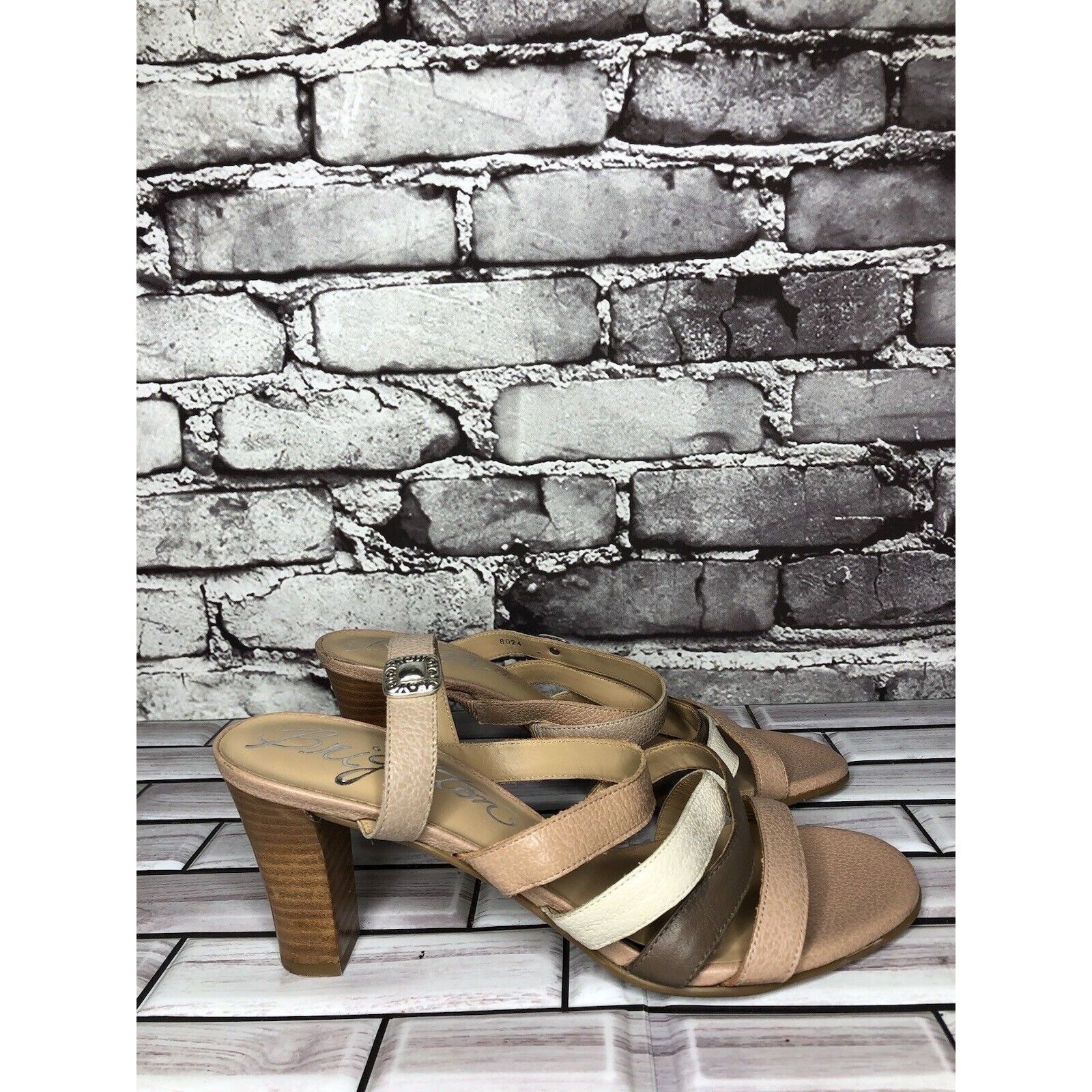 Brighton Brighton Rebel Nude Pink White Leather Strap Heels Sandals W Size US 9 / IT 39 - 13 Thumbnail