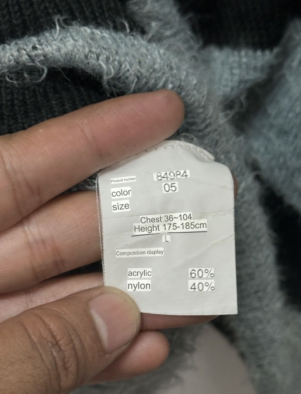 semanticdesign Semanticdesign Stripe Mohair Knitwear Size US L / EU 52-54 / 3 - 16 Thumbnail
