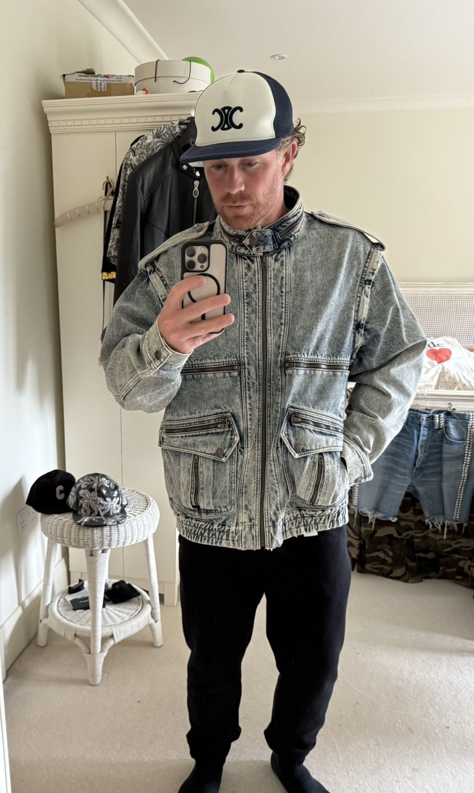 Celine Celine SS22 sequin so happy zip denim jacket vest Hedi rare Size US XL / EU 56 / 4 - 3 Thumbnail