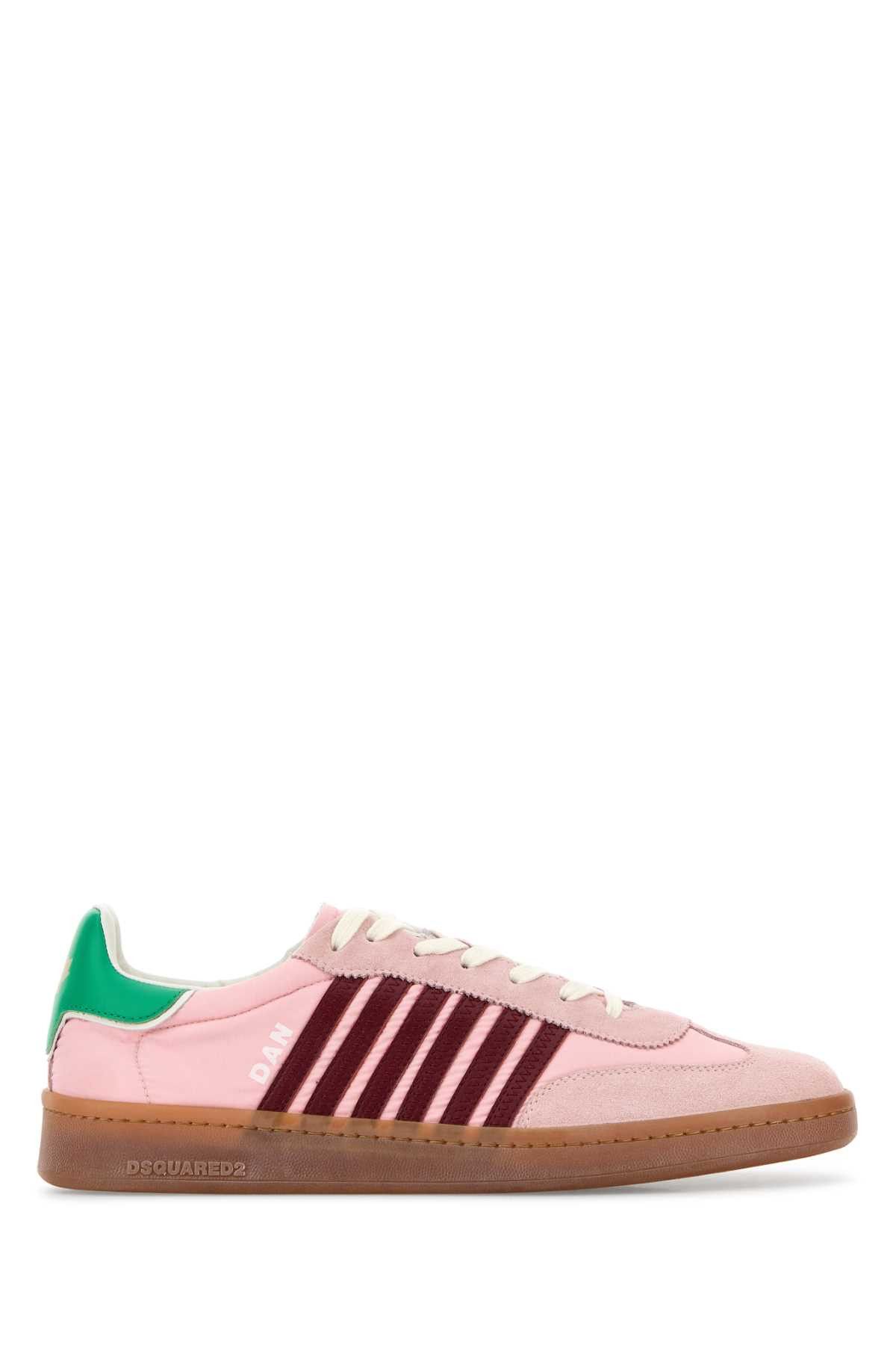 Dsquared2 Pink Nylon Boxer Sneakers Size US 7 / EU 40 - 1 Thumbnail