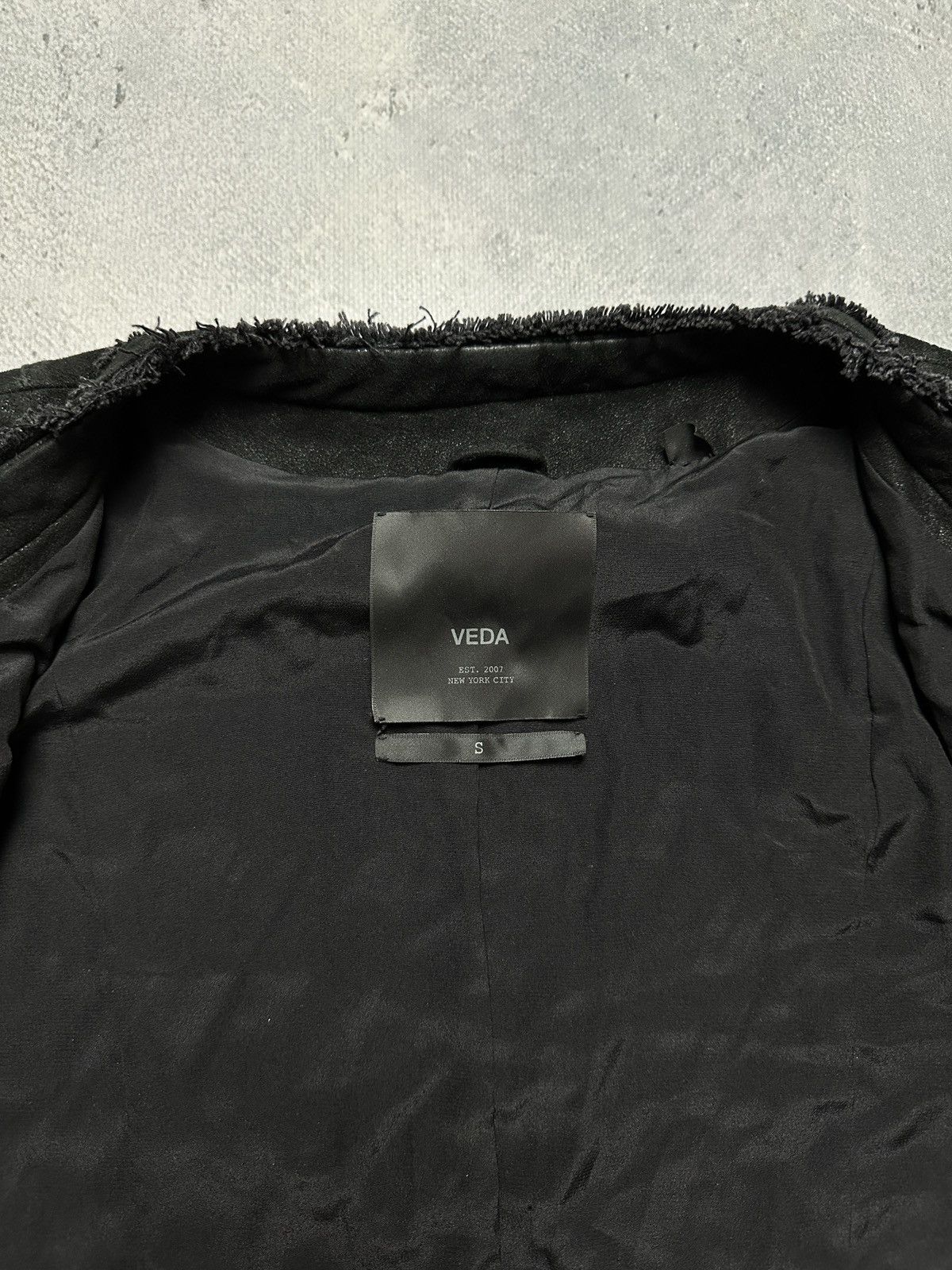 VEDA Veda Leather Biker Short Jacket Hype Avantgarde Lux Item y2k Size S / US 4 / IT 40 - 13 Thumbnail