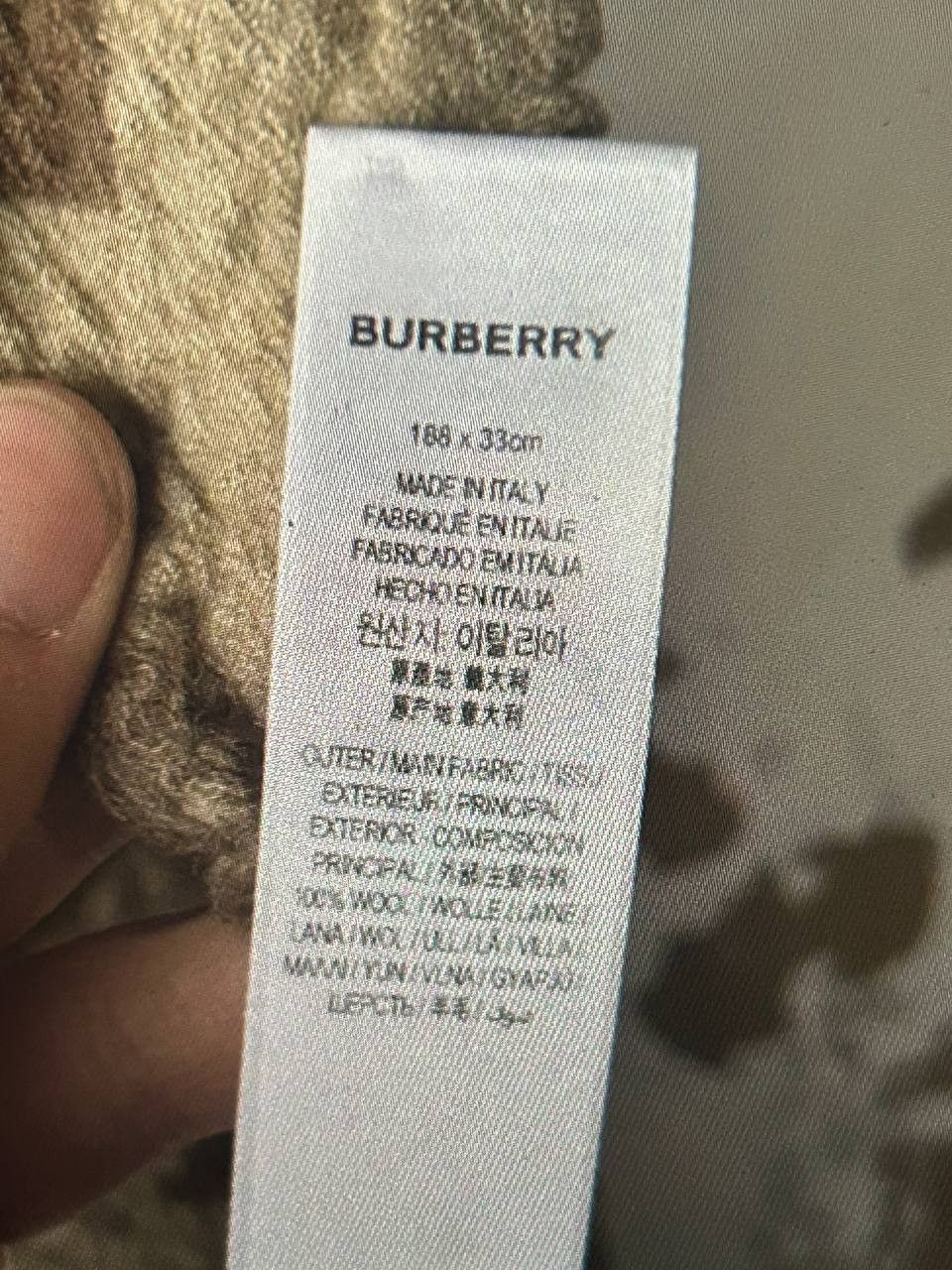 Burberry × Vintage Burberry Scarf Wool Scarves Size ONE SIZE - 8 Thumbnail