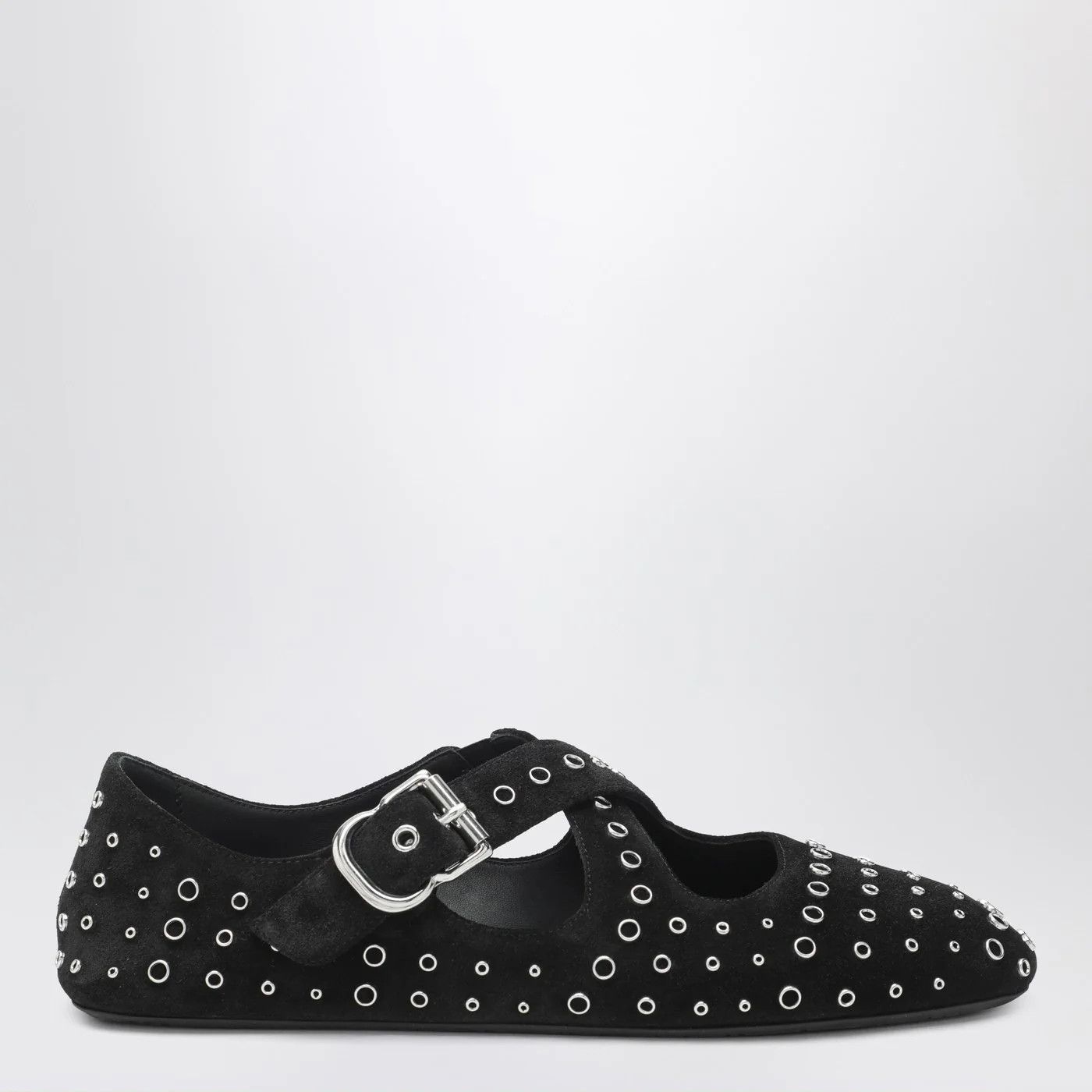 Alaia o1d2blof0426 Flat Ballerinas Suede With Crossed Straps Size US 11 / IT 41 - 1 Thumbnail