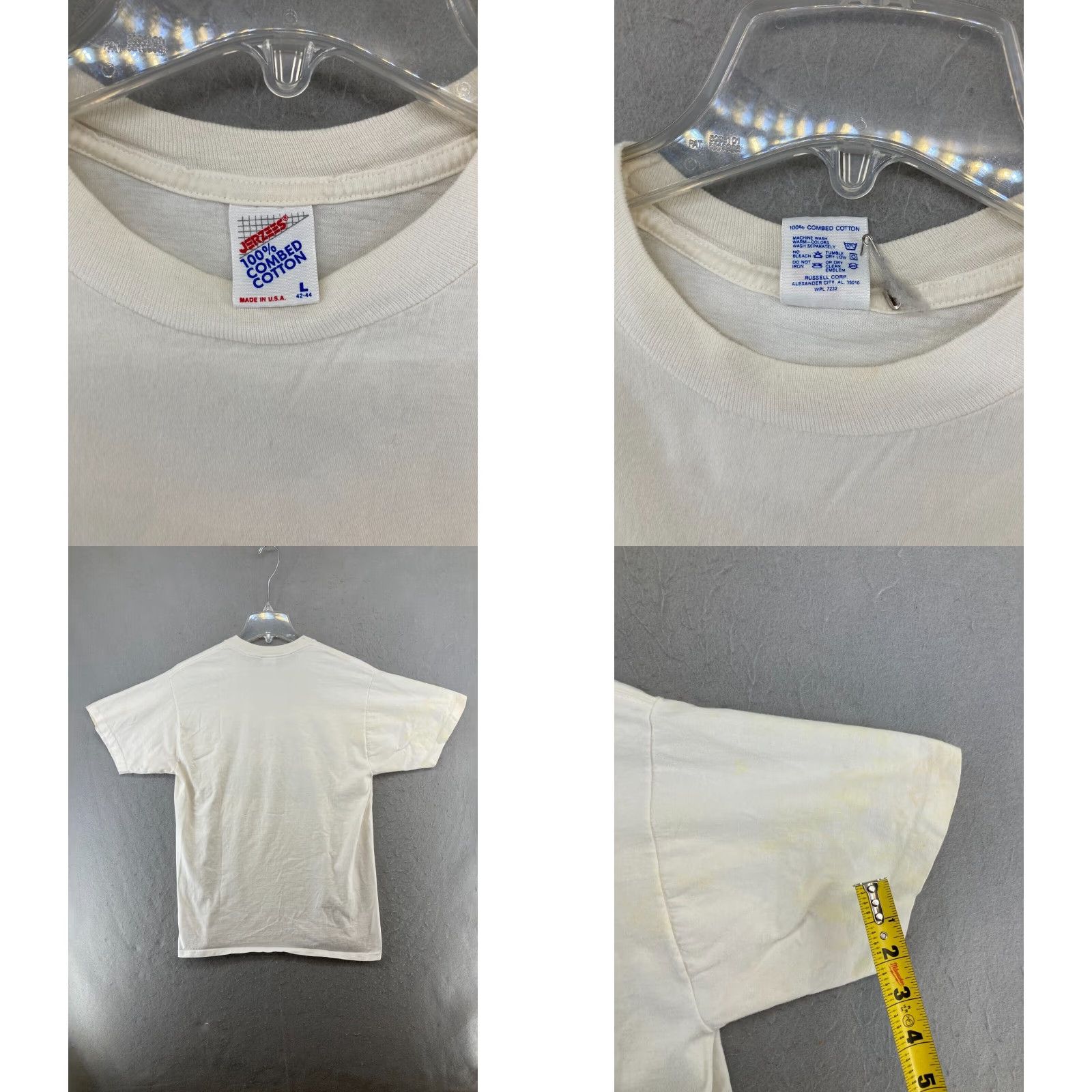 Jerzees VINTAGE JERZEES Night Games Sports Bar T-Shirt Large White Graphic Print Mens USA MADE Size US L / EU 52-54 / 3 - 8 Thumbnail