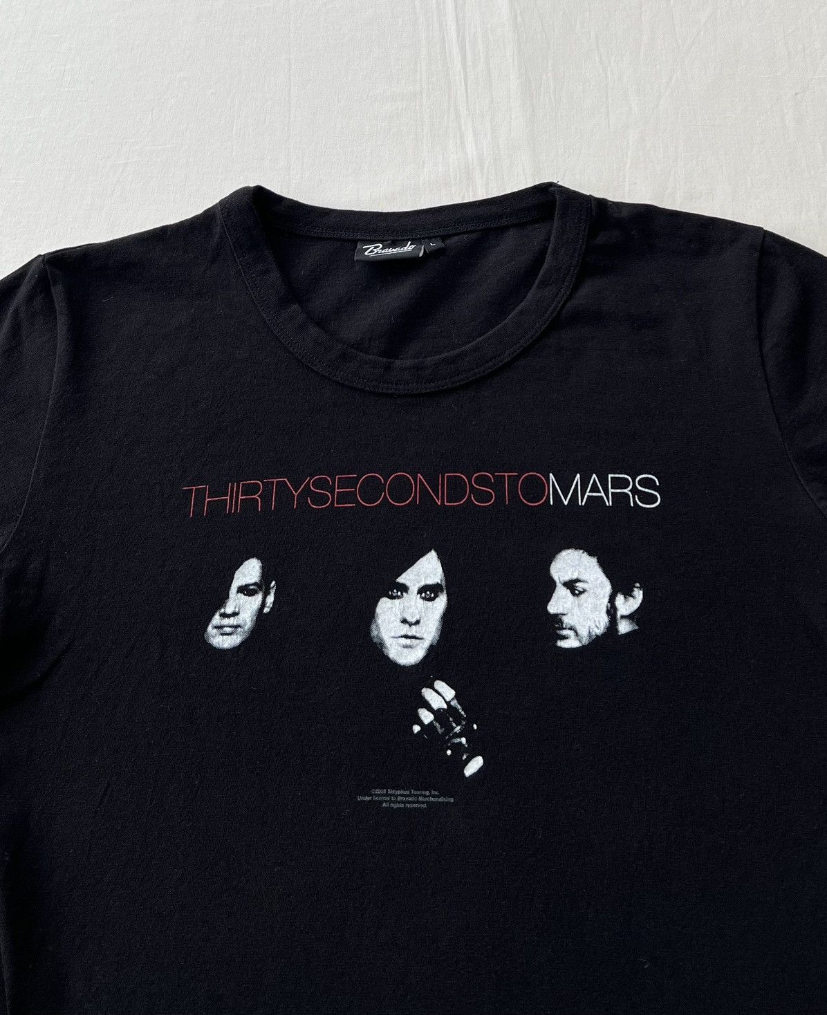 Band Tees Vintage 2008 Thirty Seconds to Mars Women Black T-shirt Size L / US 10 / IT 46 - 5 Thumbnail